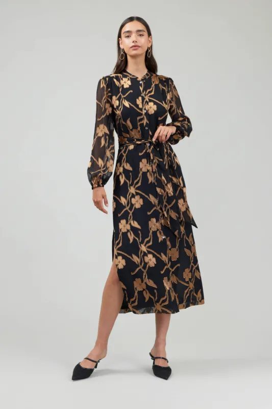Textured Floral Midi Dress sold by Current Air