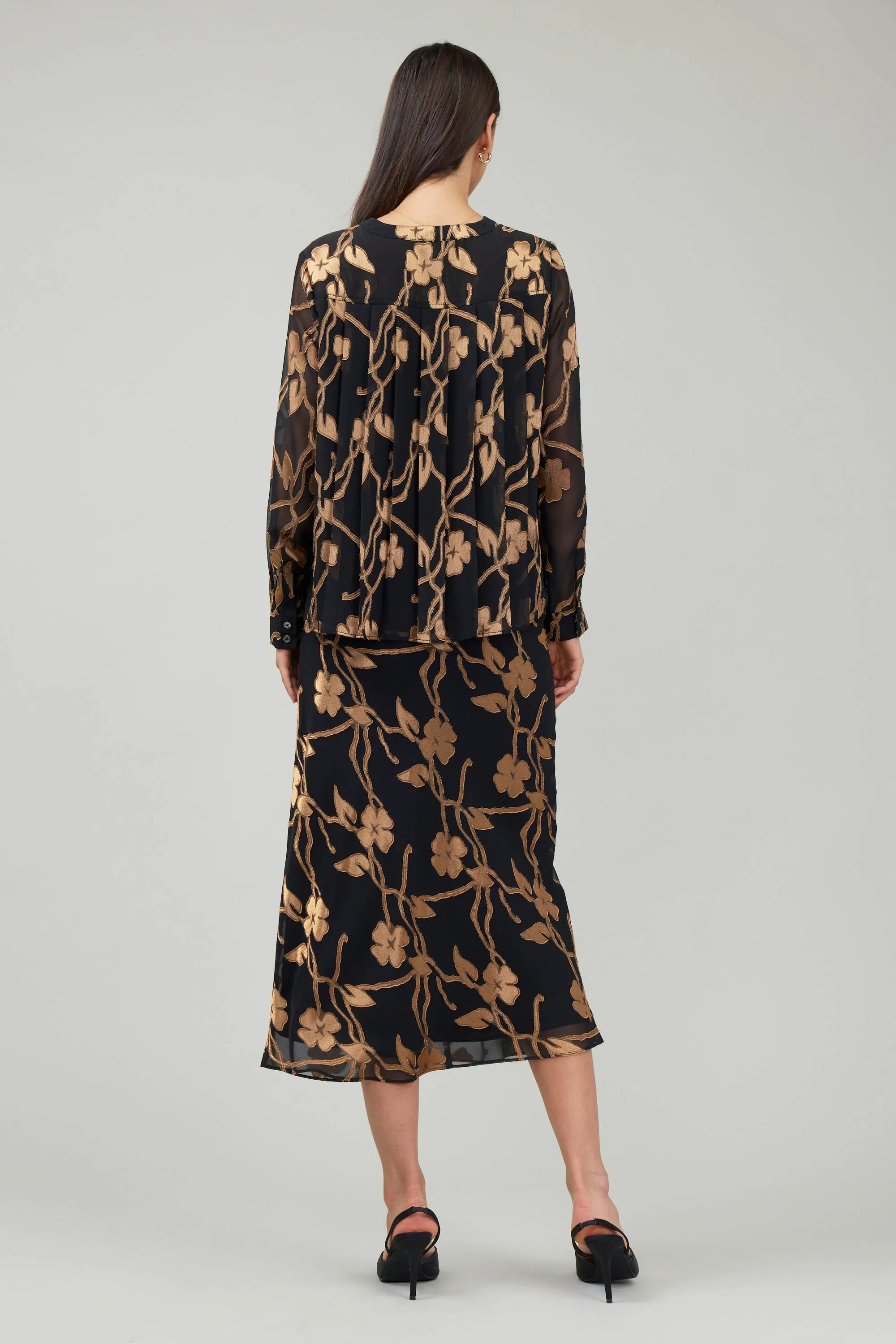 Gold Floral Blouse sold by Current Air product image thumbnail 4