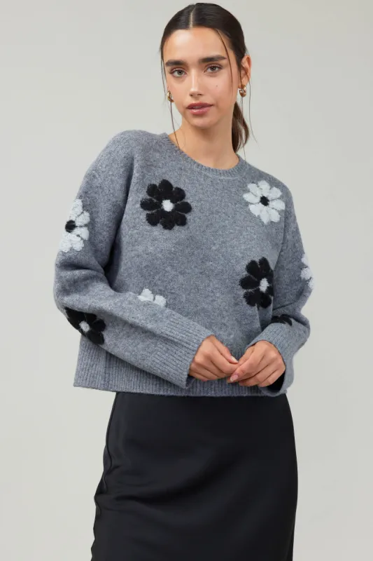 Daisy Embroidered Sweater sold by Current Air