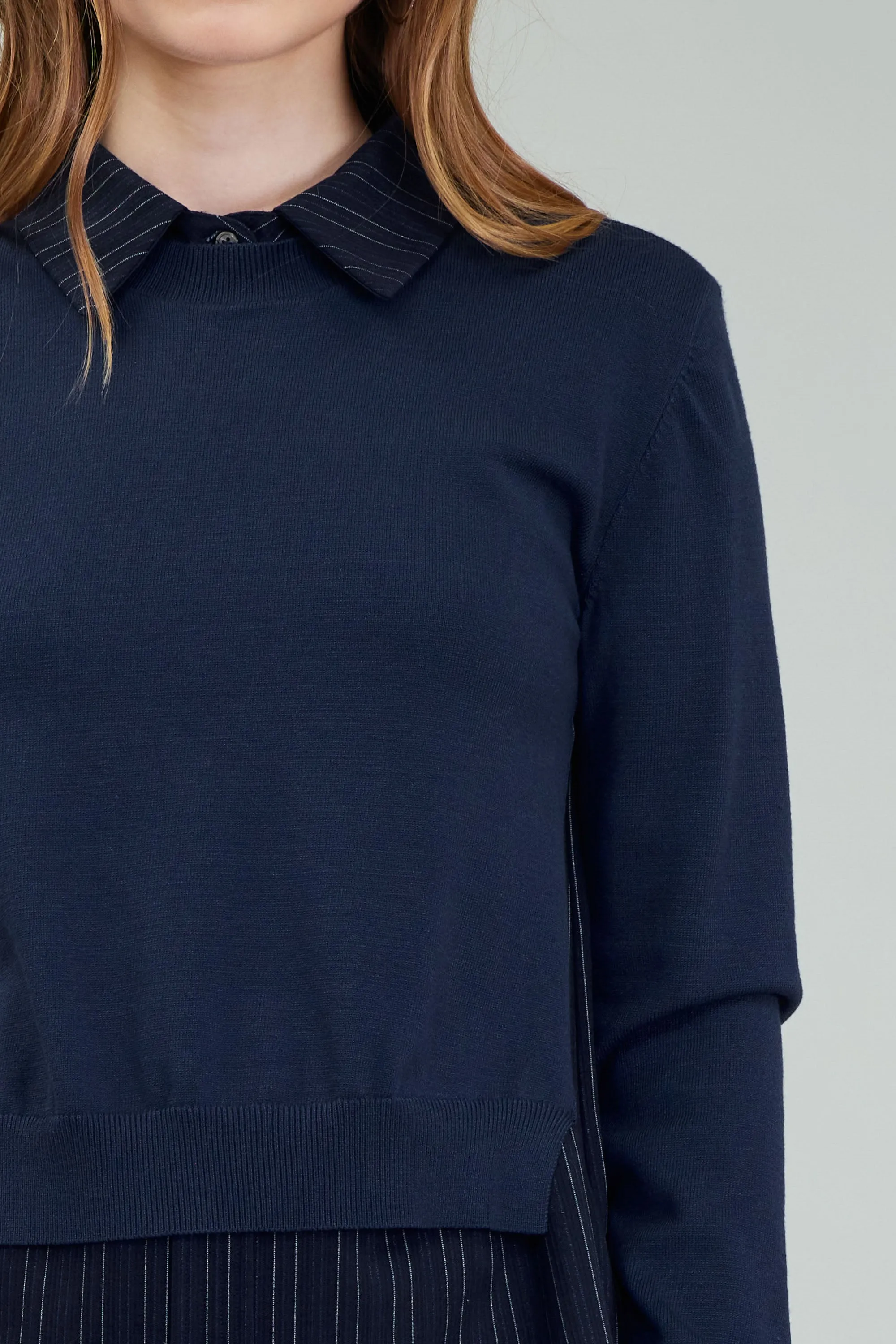 Corduroy Knit & Woven Top sold by Current Air product image thumbnail 2