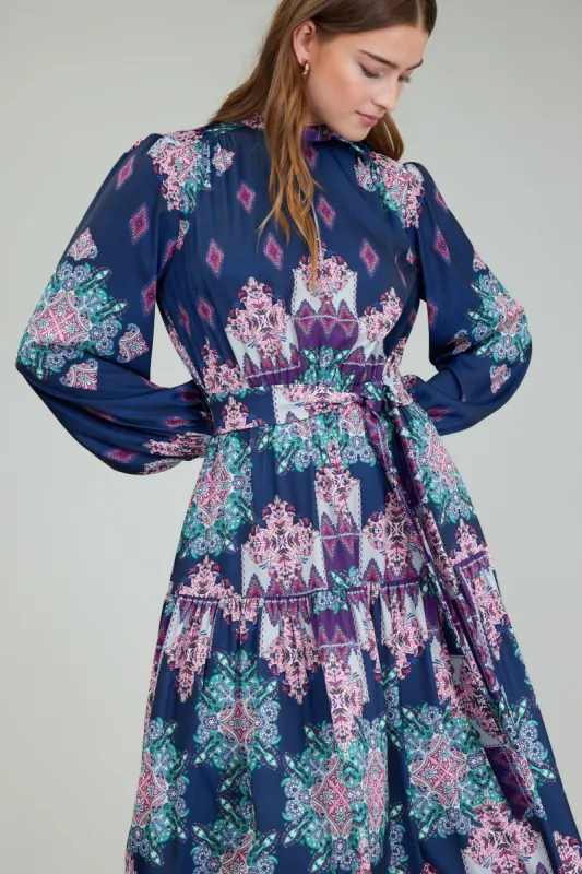 Ornate Border Printed Midi Dress sold by Current Air