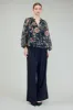 Glimmer Botanical Pleated Blouse sold by Current Air