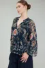 Glimmer Botanical Pleated Blouse sold by Current Air