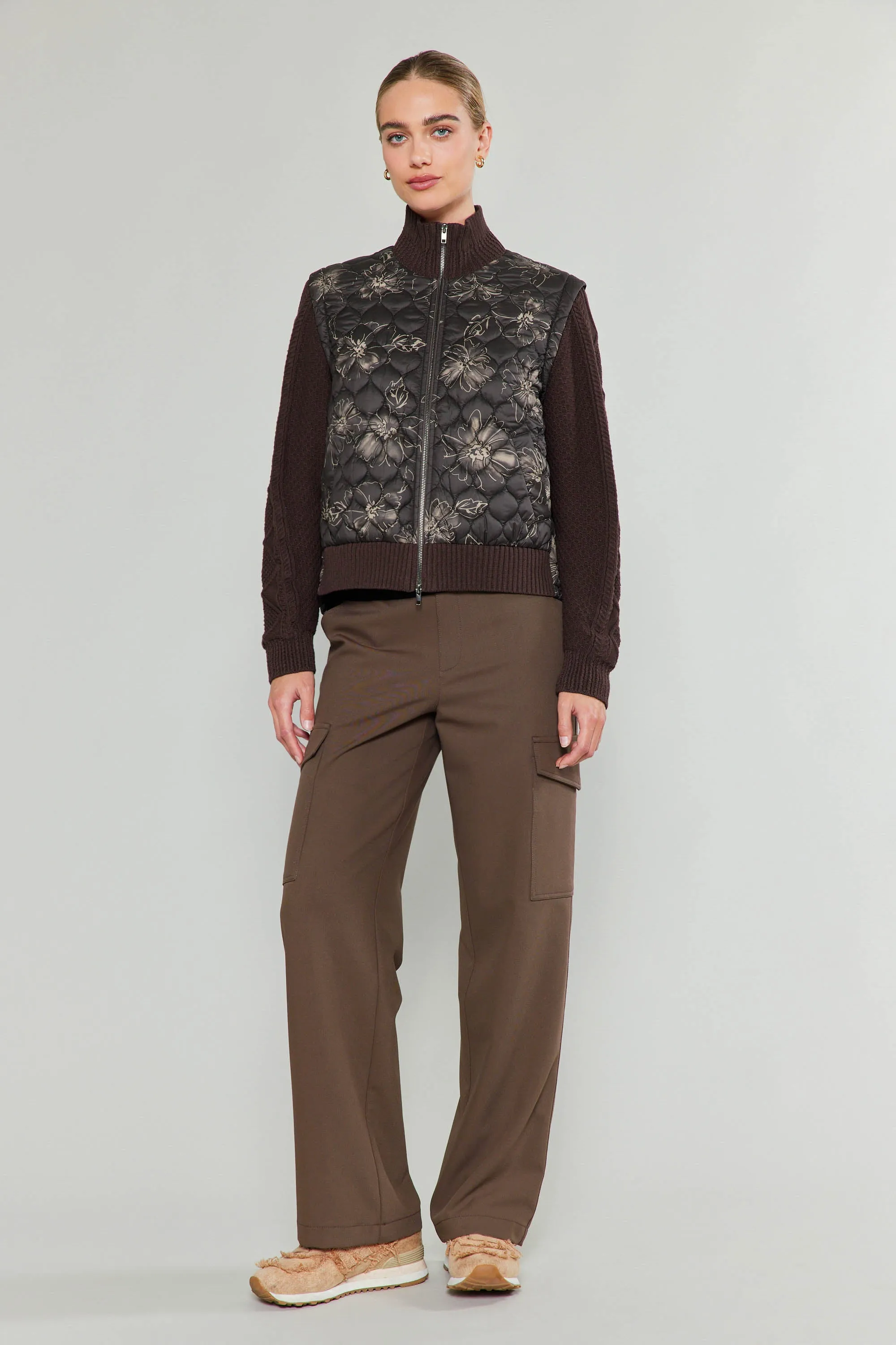 Floral Patterned Sweater Jacket sold by Current Air product image thumbnail 4