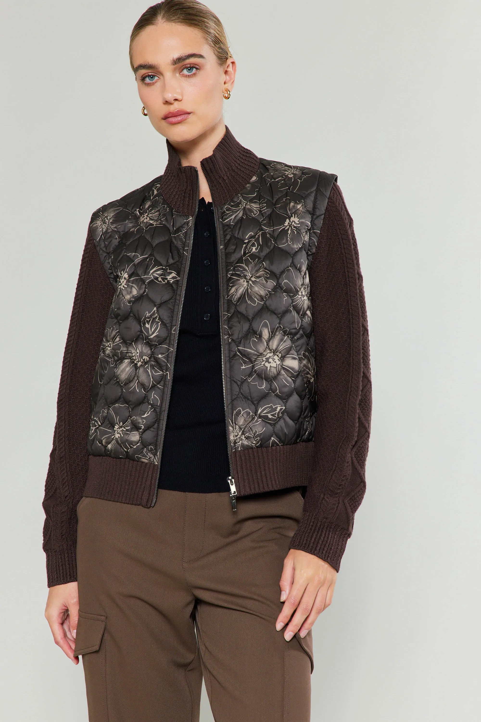 Floral Patterned Sweater Jacket sold by Current Air product image thumbnail 2