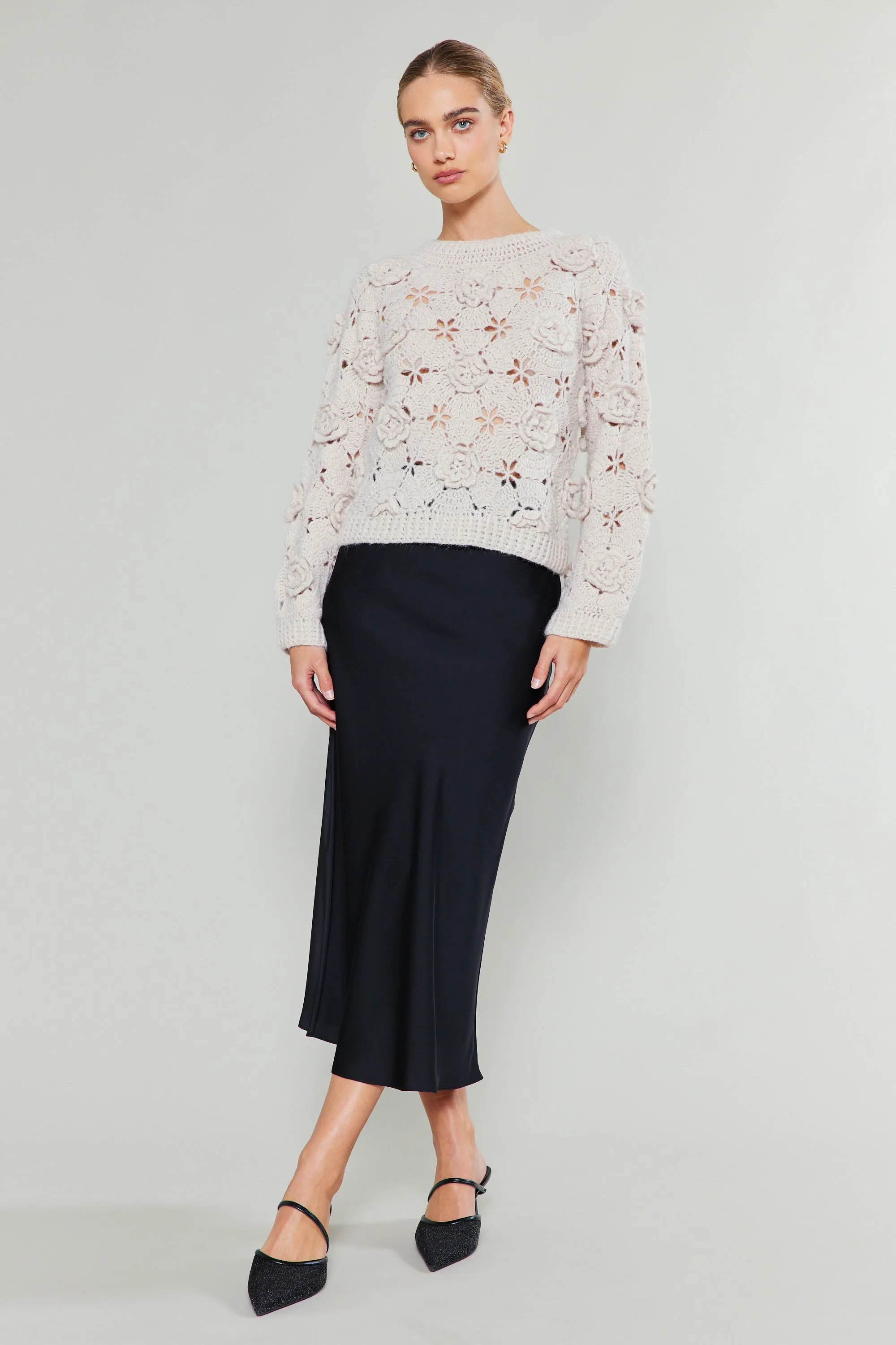 3D Floral Crochet Sweater sold by Current Air product image thumbnail 2