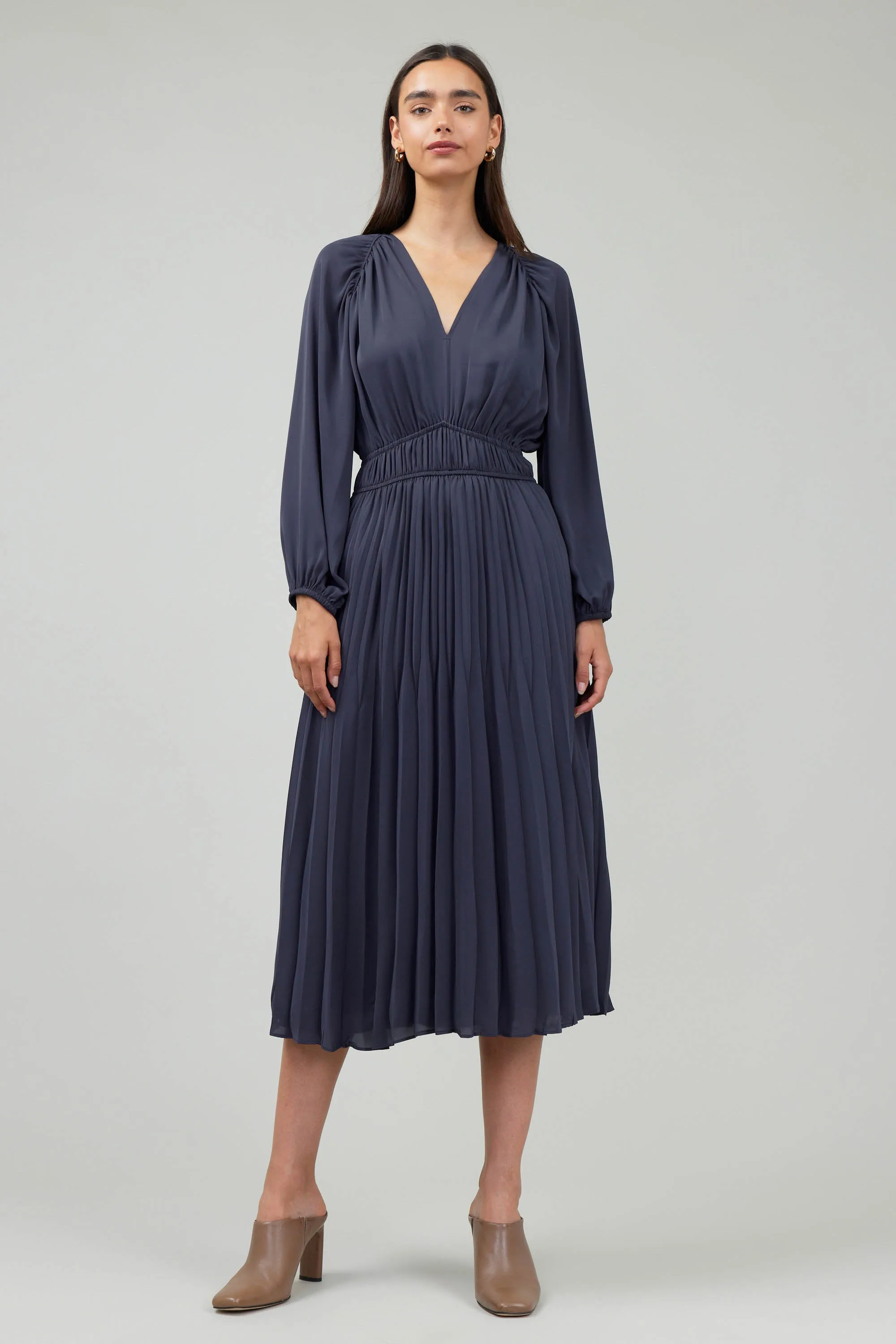 Smocked Vneck Midi Dress sold by Current Air