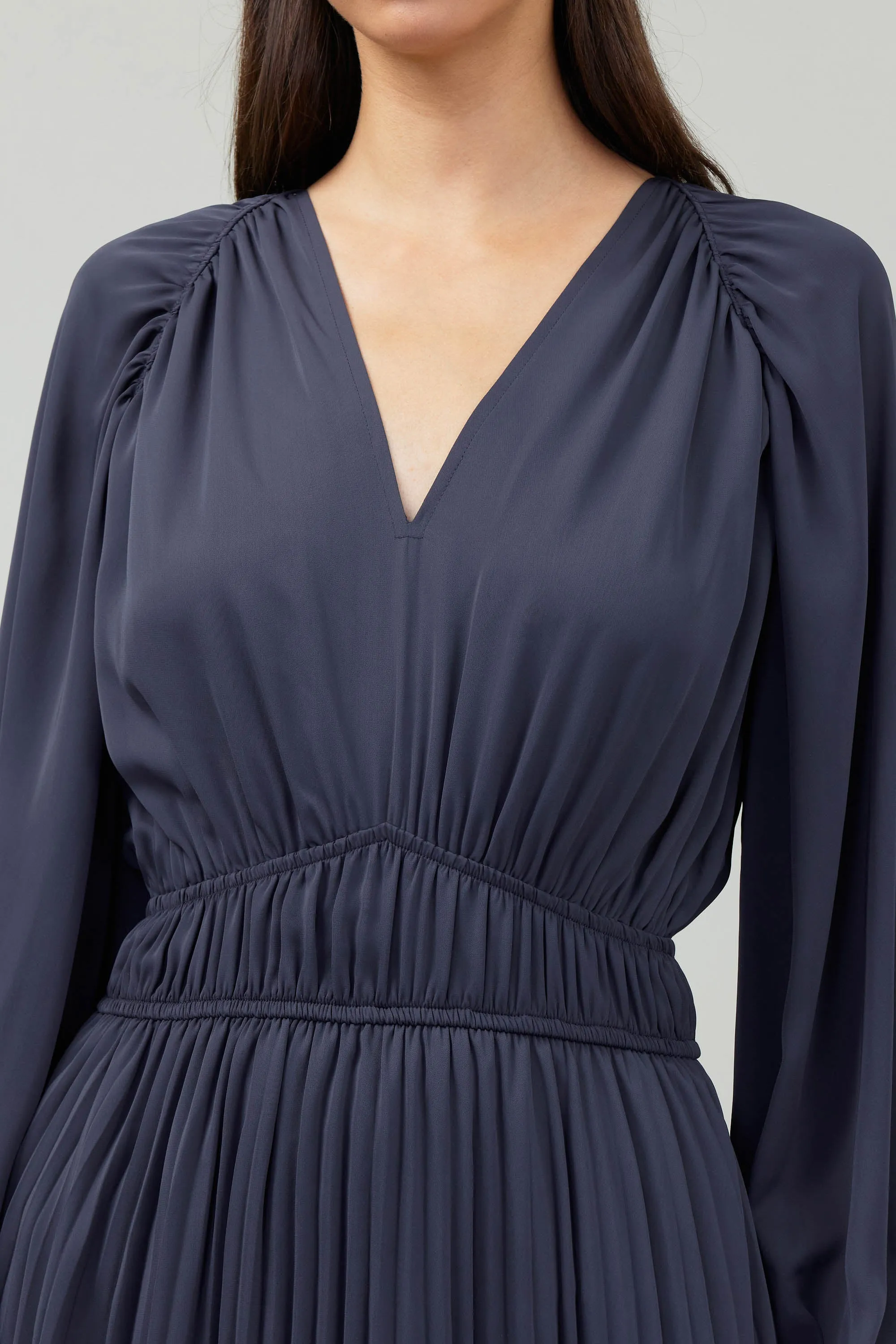 Smocked Vneck Midi Dress sold by Current Air product image thumbnail 2