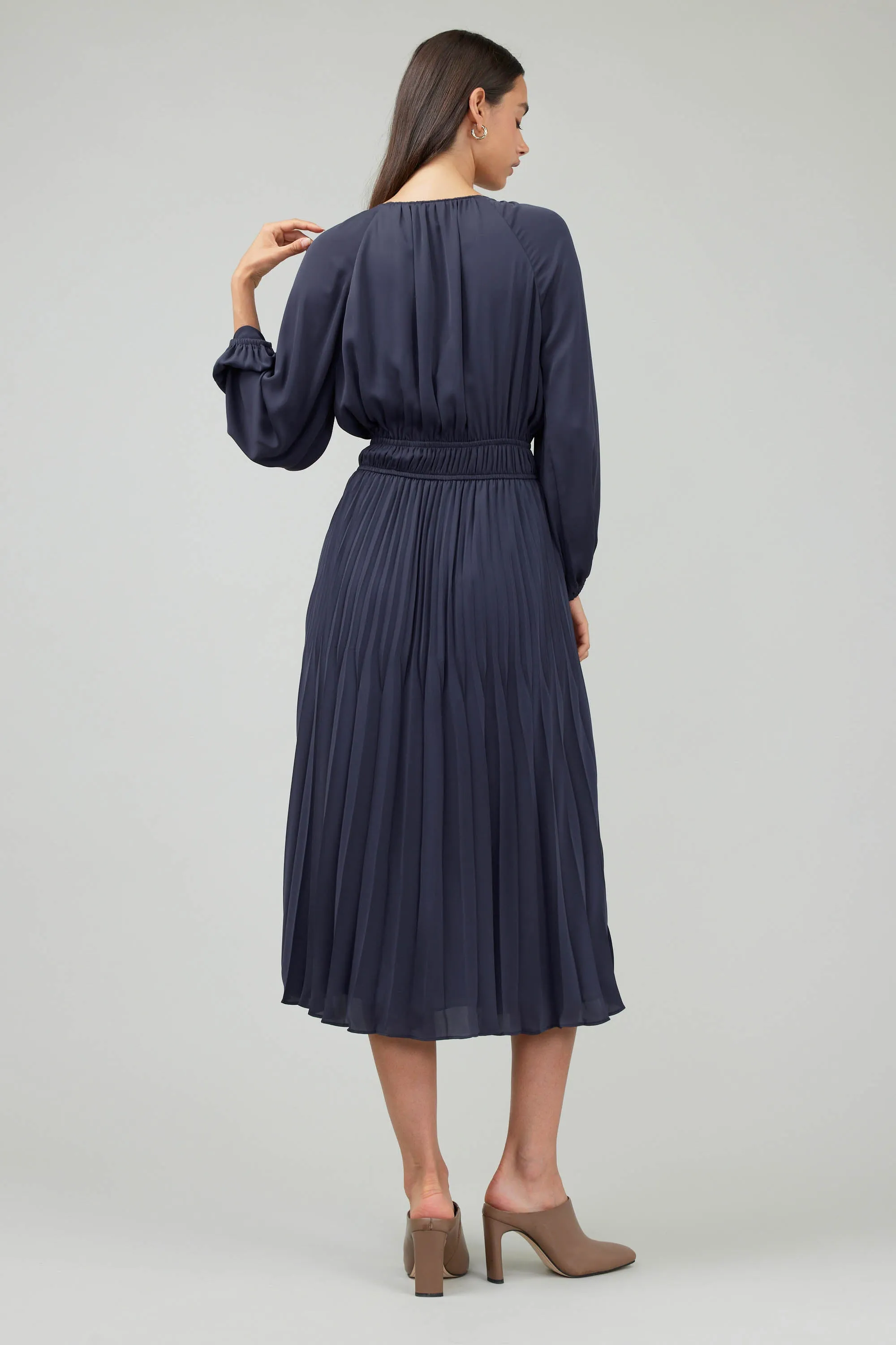 Smocked Vneck Midi Dress sold by Current Air product image thumbnail 5
