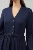 Pinstriped Buttondown Midi Dress sold by Current Air