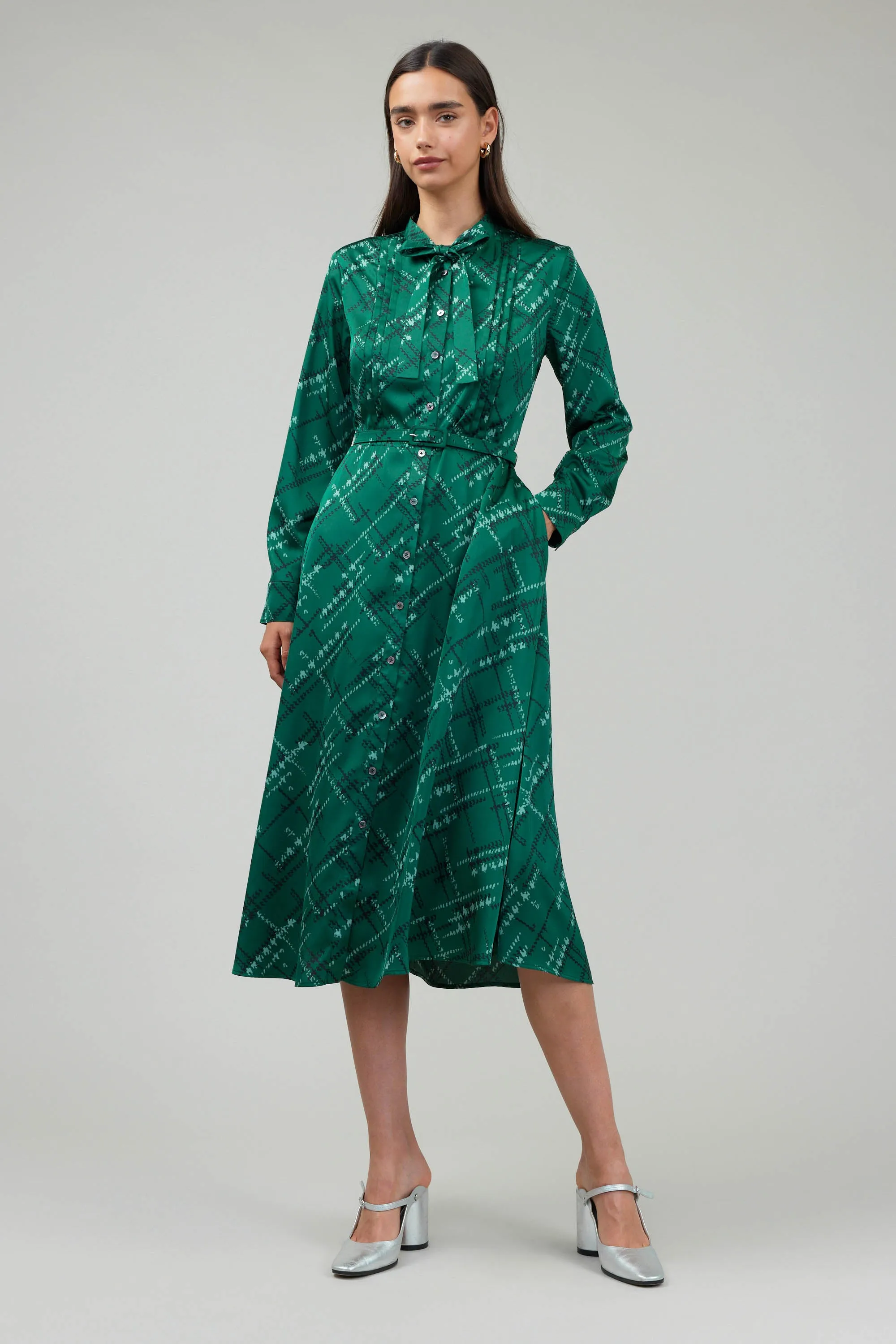 Plaid Pattern Midi Dress sold by Current Air product image thumbnail 2