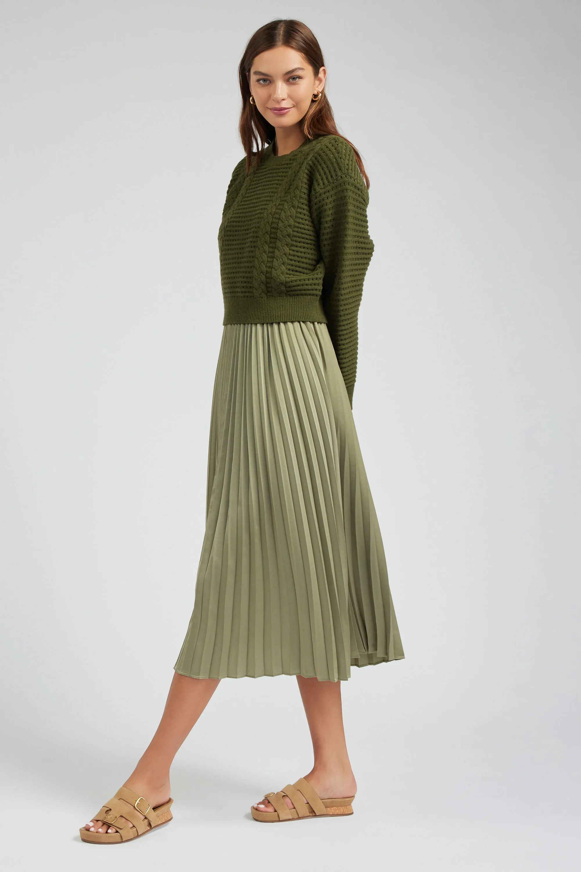 Sweater & Pleated Dress Set sold by Current Air product image thumbnail 5