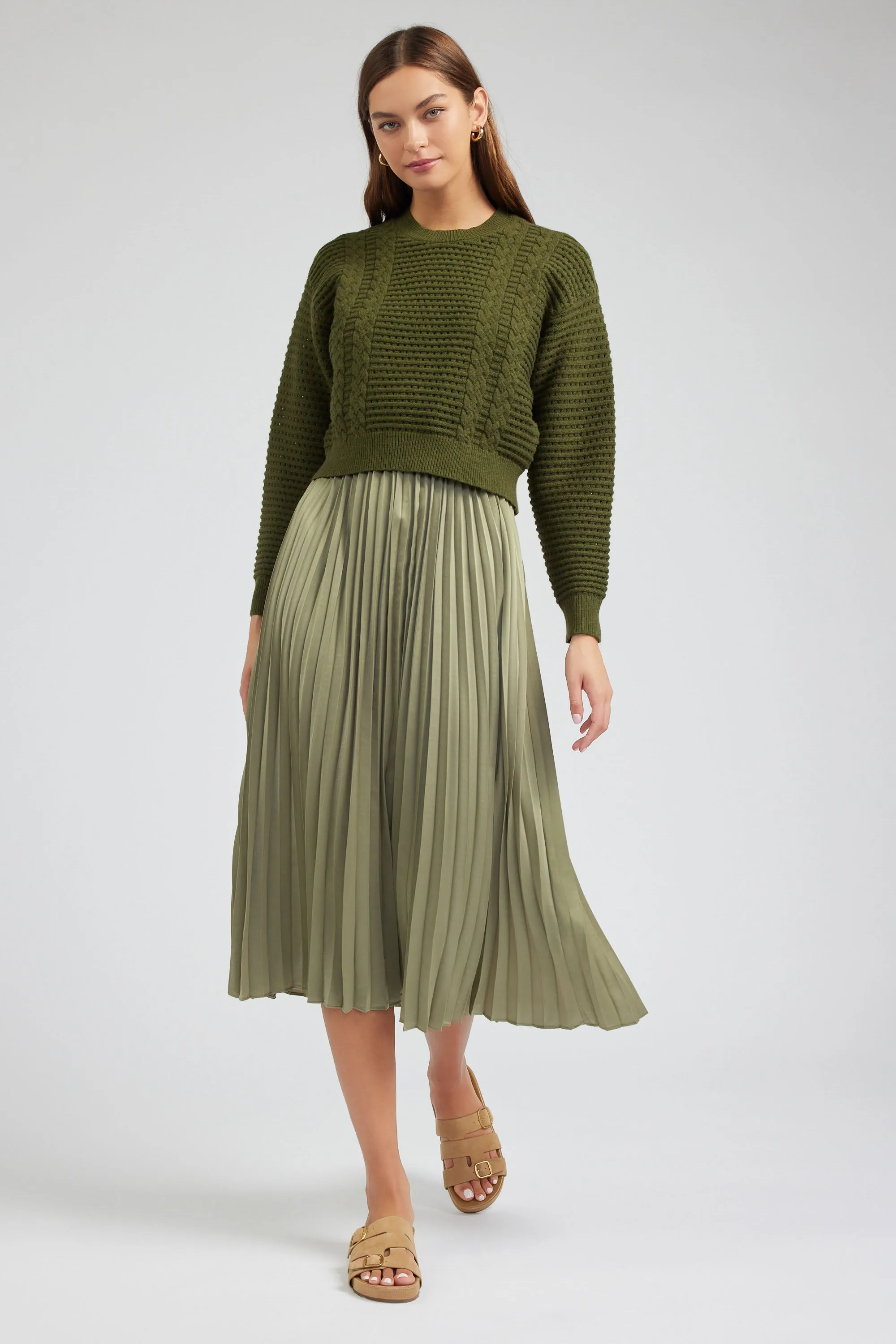 Sweater & Pleated Dress Set sold by Current Air product image thumbnail 2
