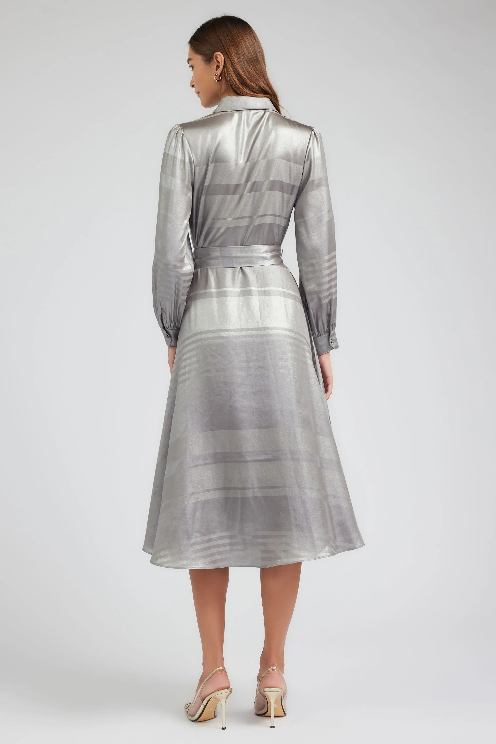 Metallic Buttondown Dress sold by Current Air product image thumbnail 4