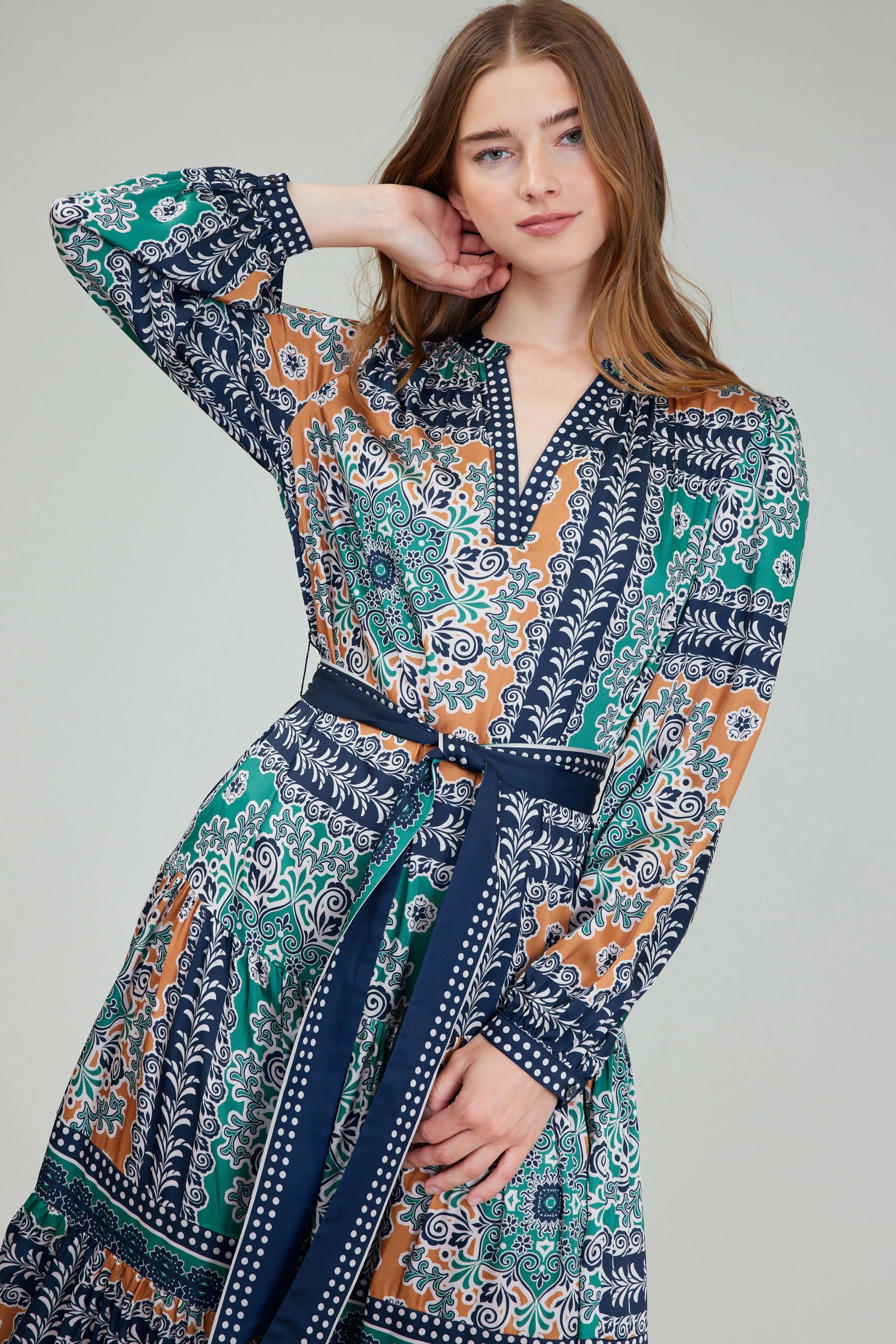 Belted Abstract Midi Dress sold by Current Air product image thumbnail 3