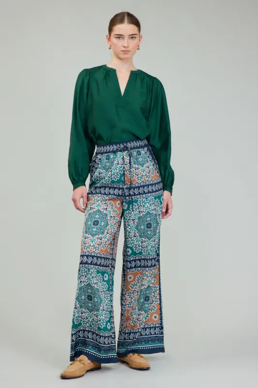 Wide Leg Bordered Pants sold by Current Air