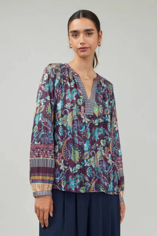 Lurex Floral Blouse sold by Current Air