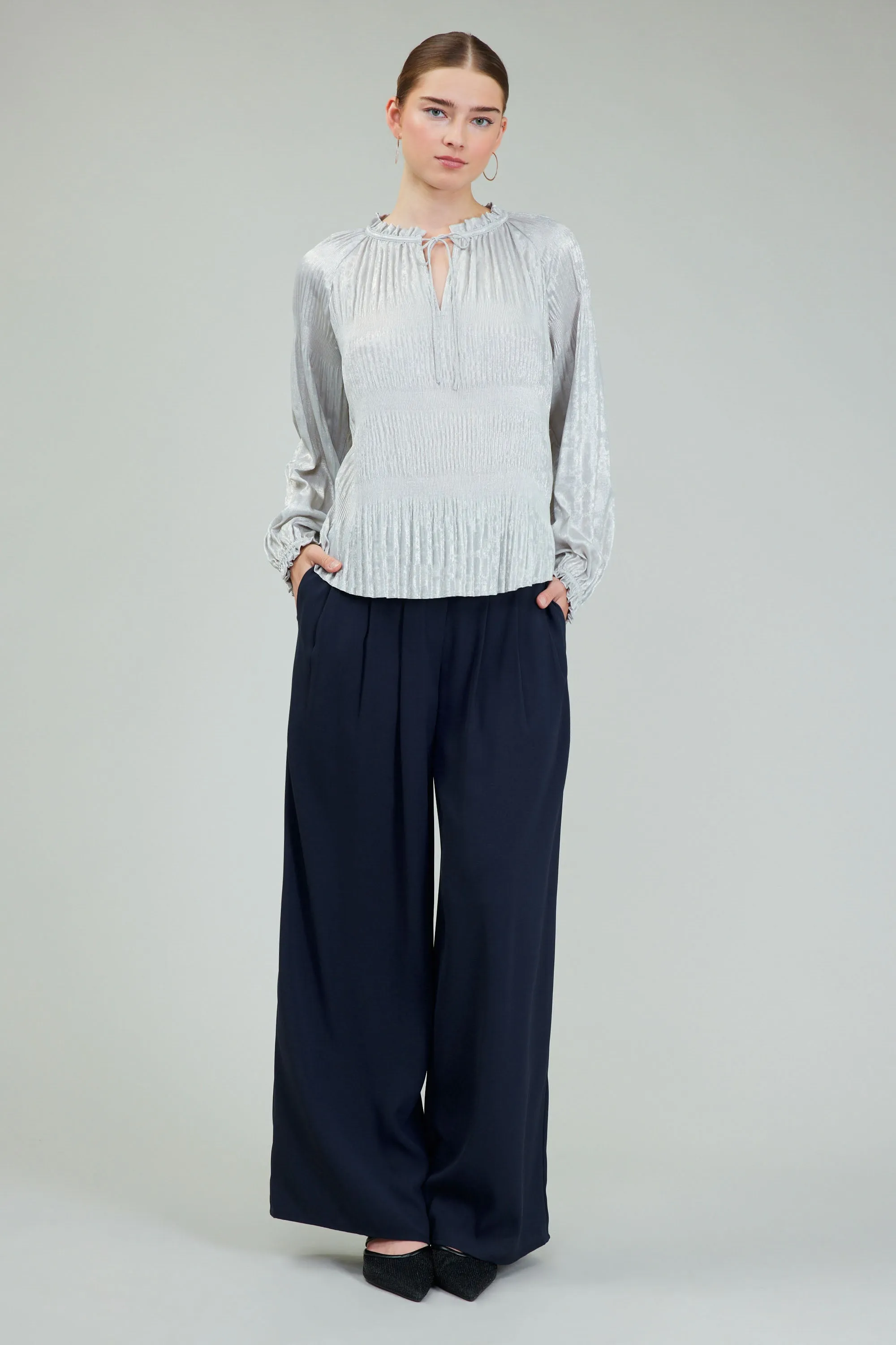 Opalescent Pleated Blouse sold by Current Air product image thumbnail 3