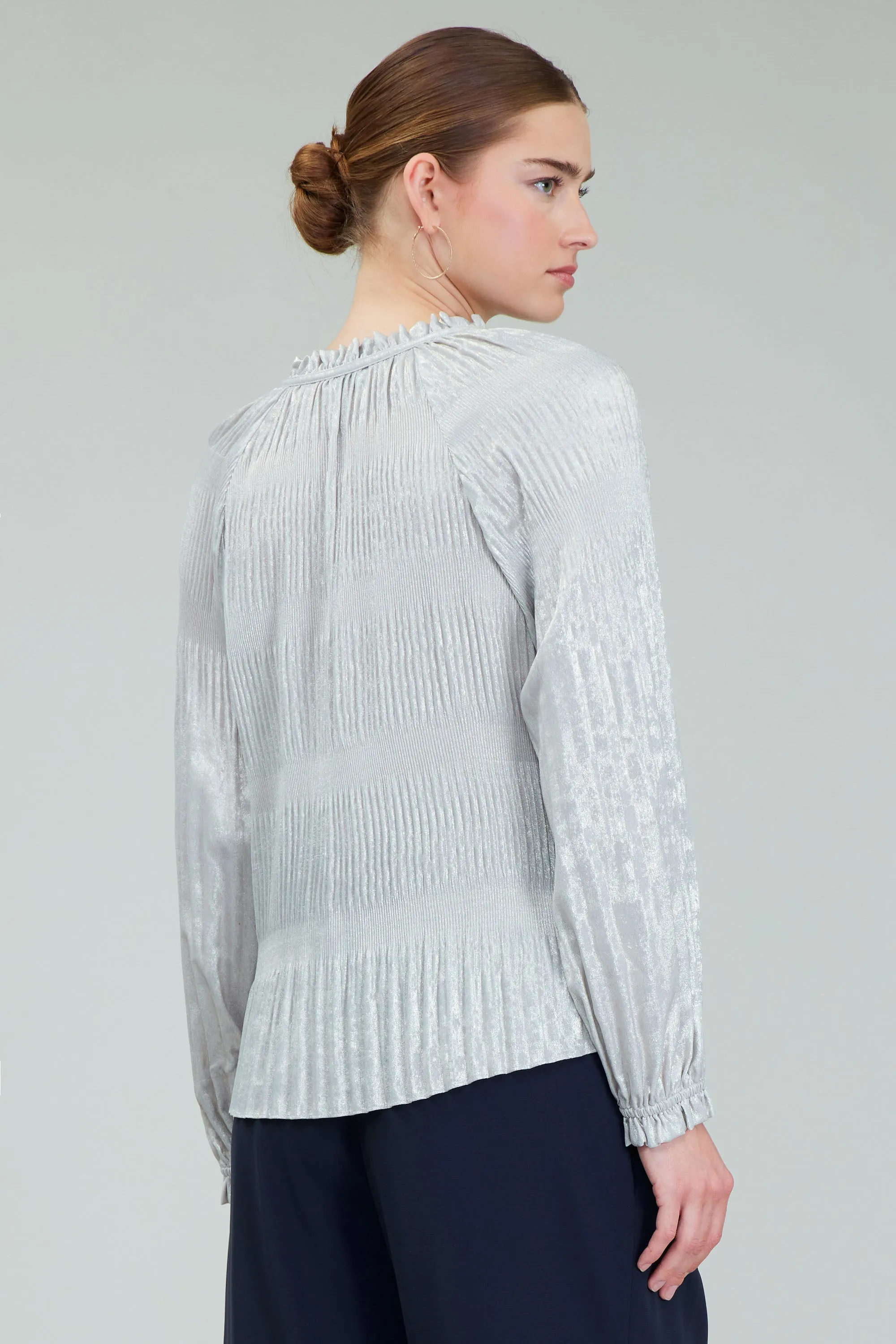 Opalescent Pleated Blouse sold by Current Air product image thumbnail 5