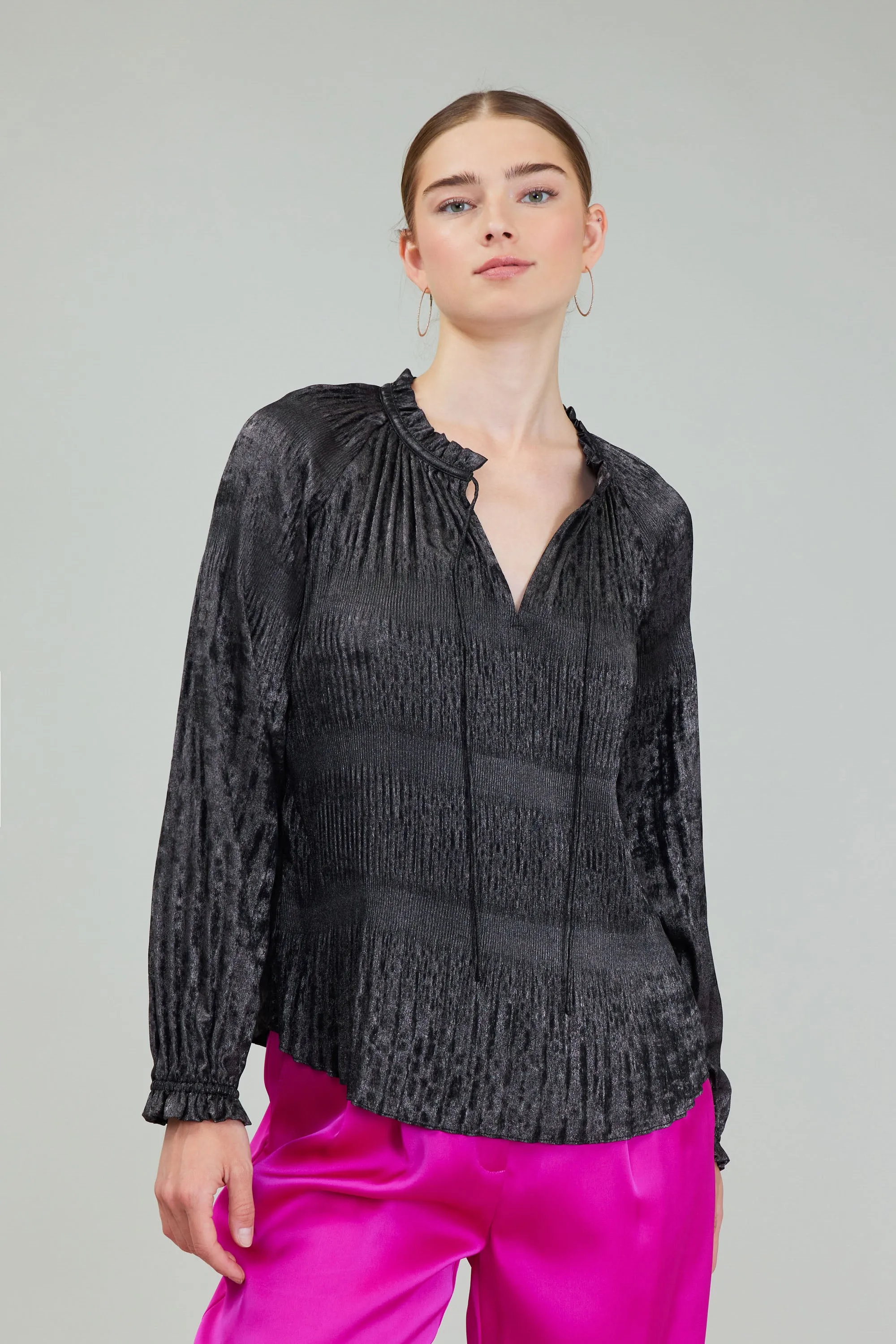 Opalescent Pleated Blouse sold by Current Air product image thumbnail 4