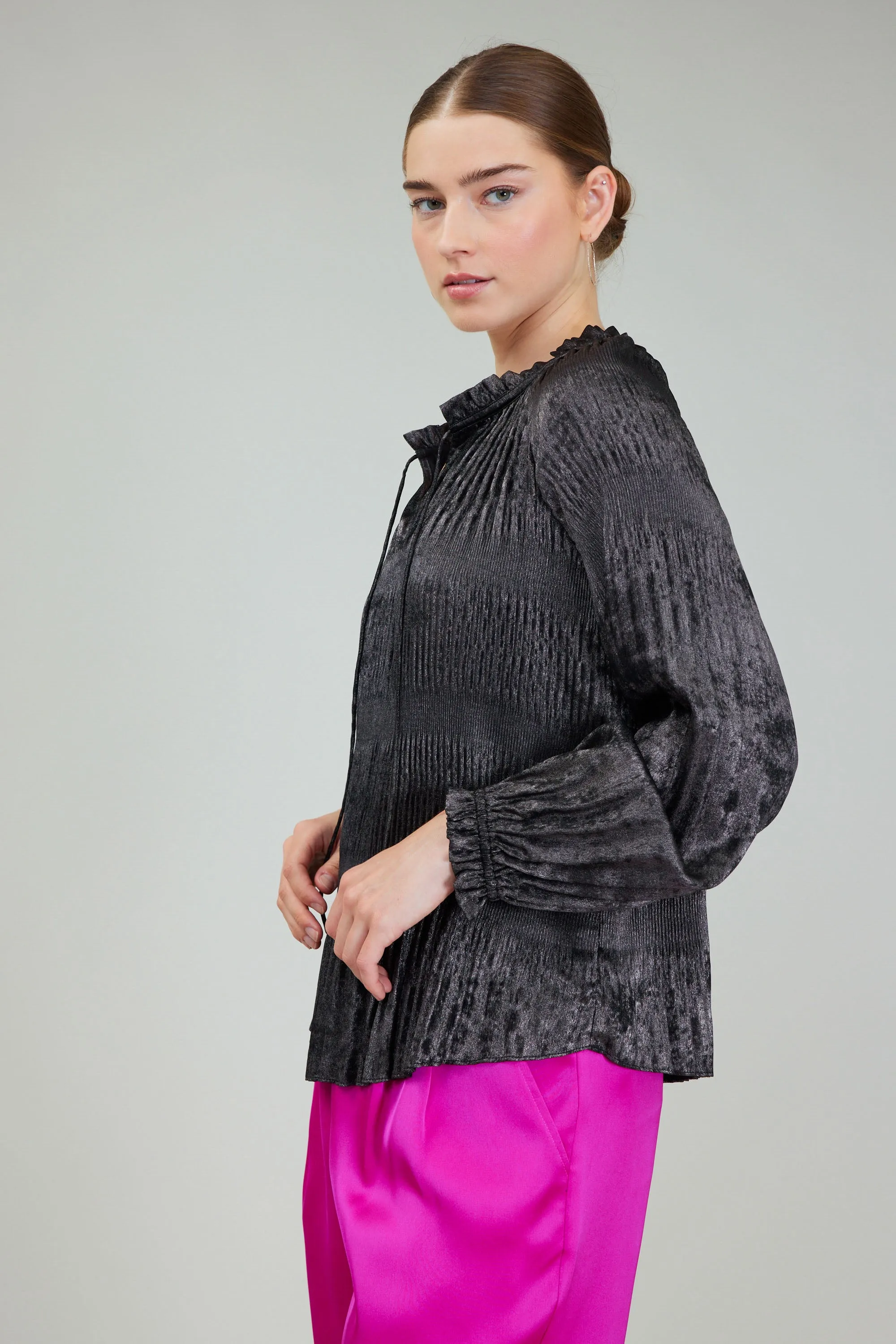 Opalescent Pleated Blouse sold by Current Air product image thumbnail 5