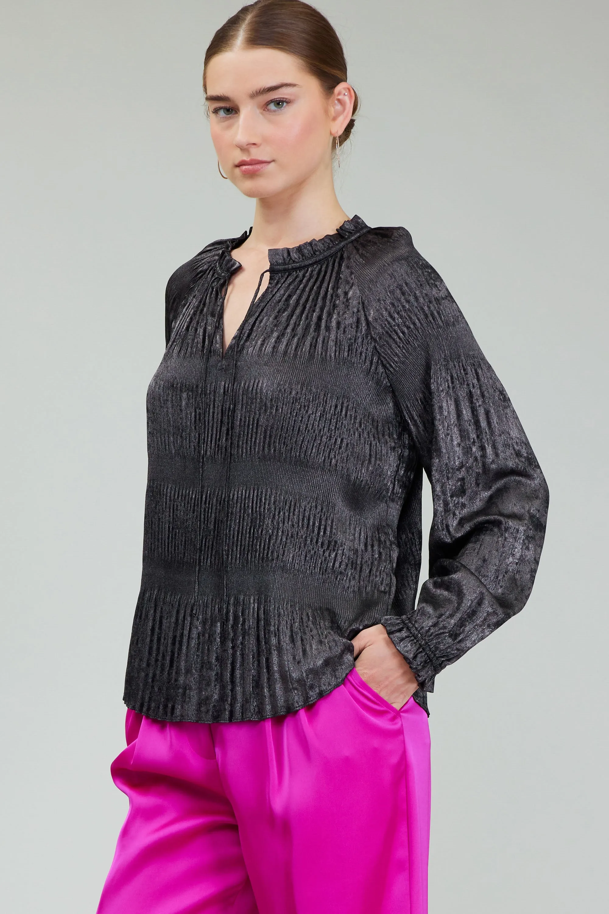 Opalescent Pleated Blouse sold by Current Air