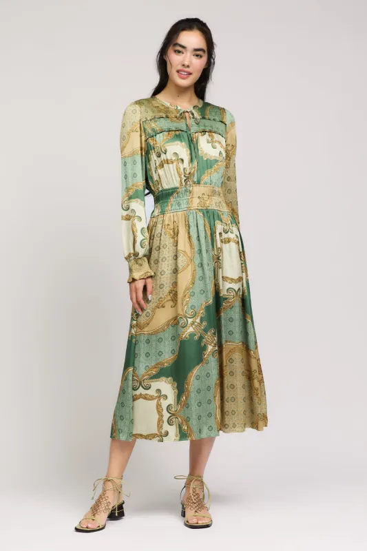 Aida Smocked Midi Dress made by Current Air