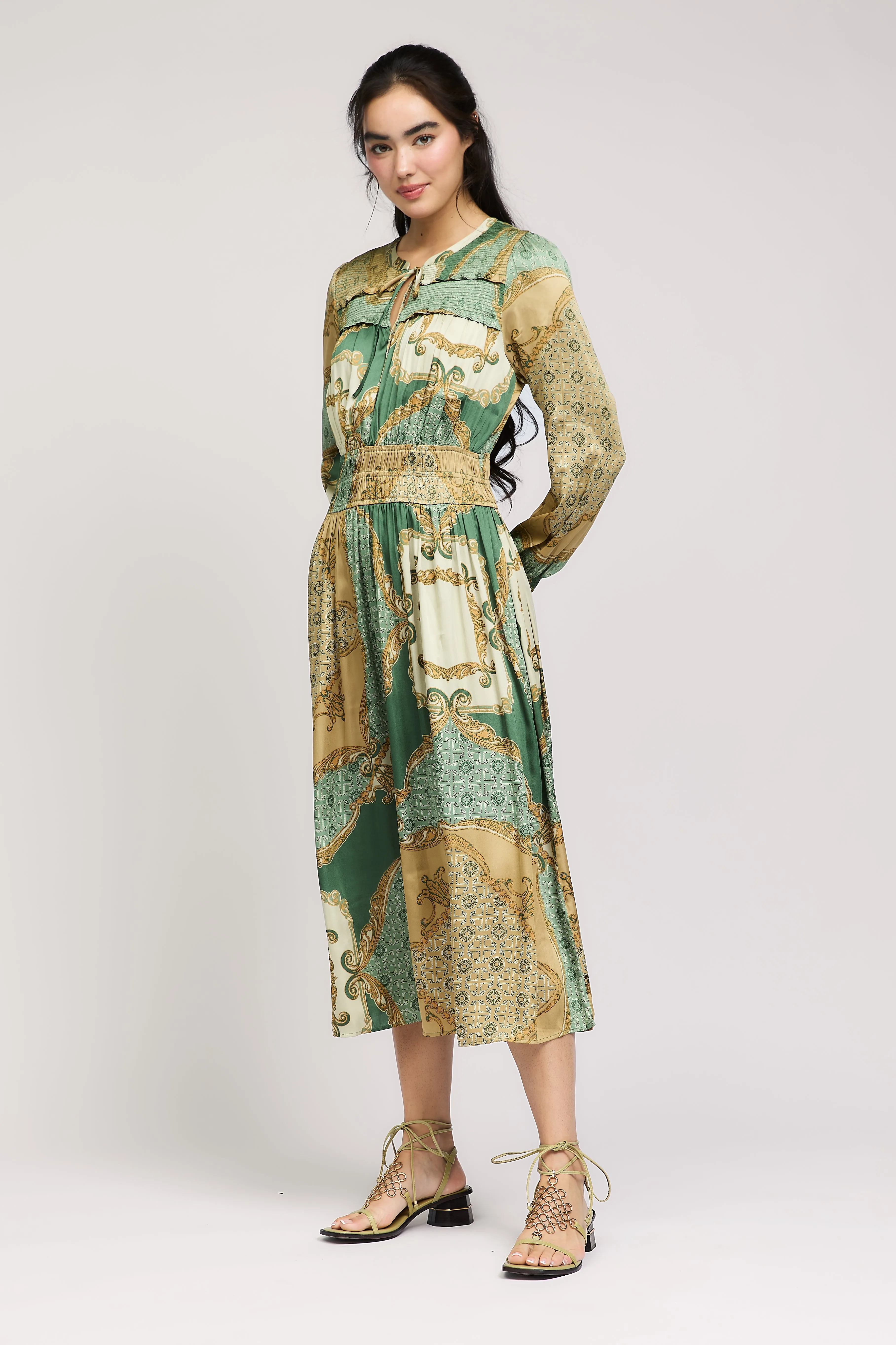Aida Smocked Midi Dress sold by Current Air product image thumbnail 5