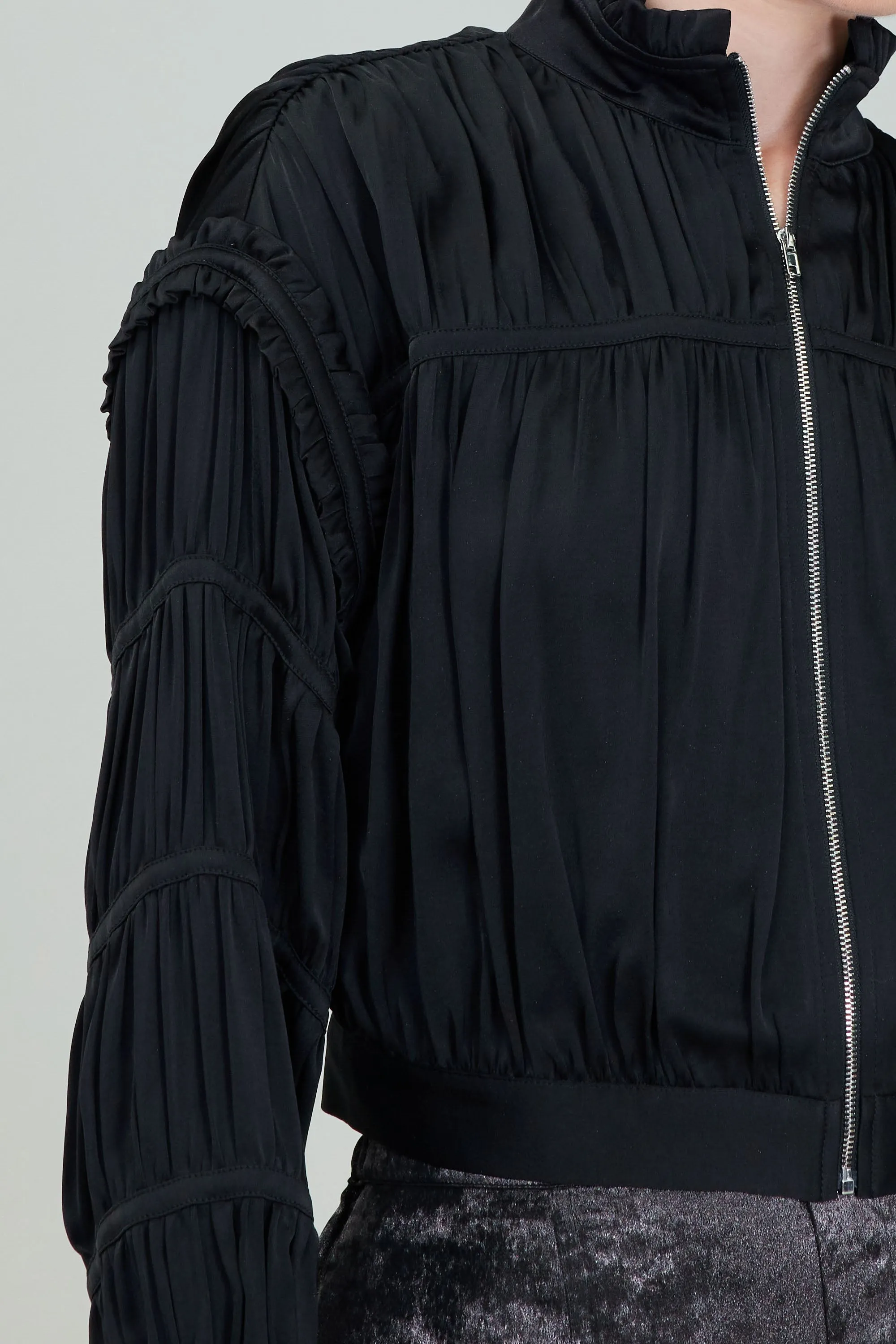 Shirred Zip Up Jacket sold by Current Air product image thumbnail 4