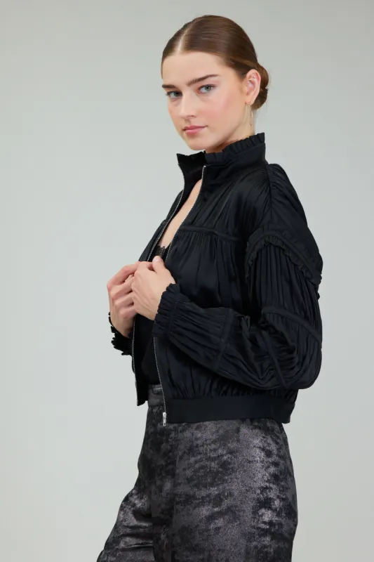 Shirred Zip Up Jacket sold by Current Air
