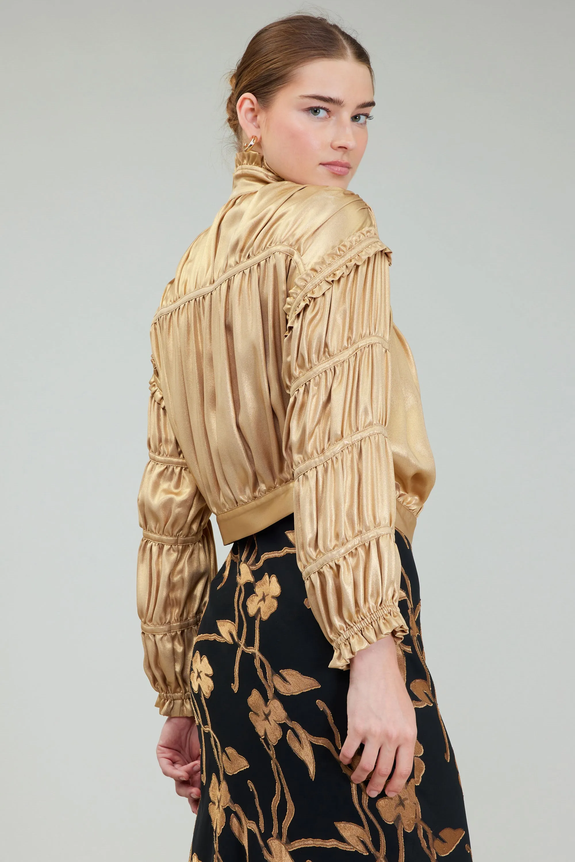 Shirred Zip Up Jacket sold by Current Air product image thumbnail 5