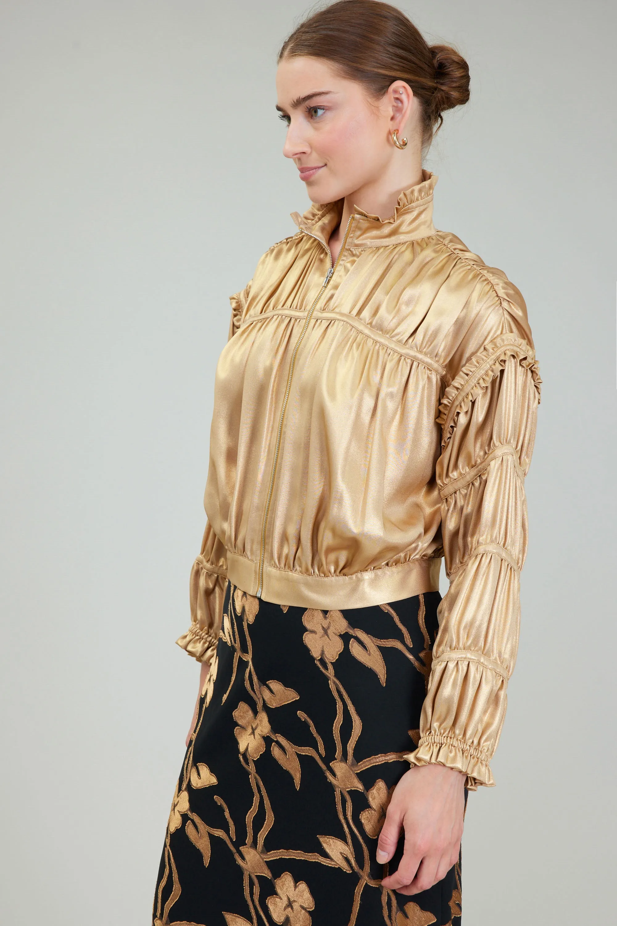 Shirred Zip Up Jacket sold by Current Air product image thumbnail 4