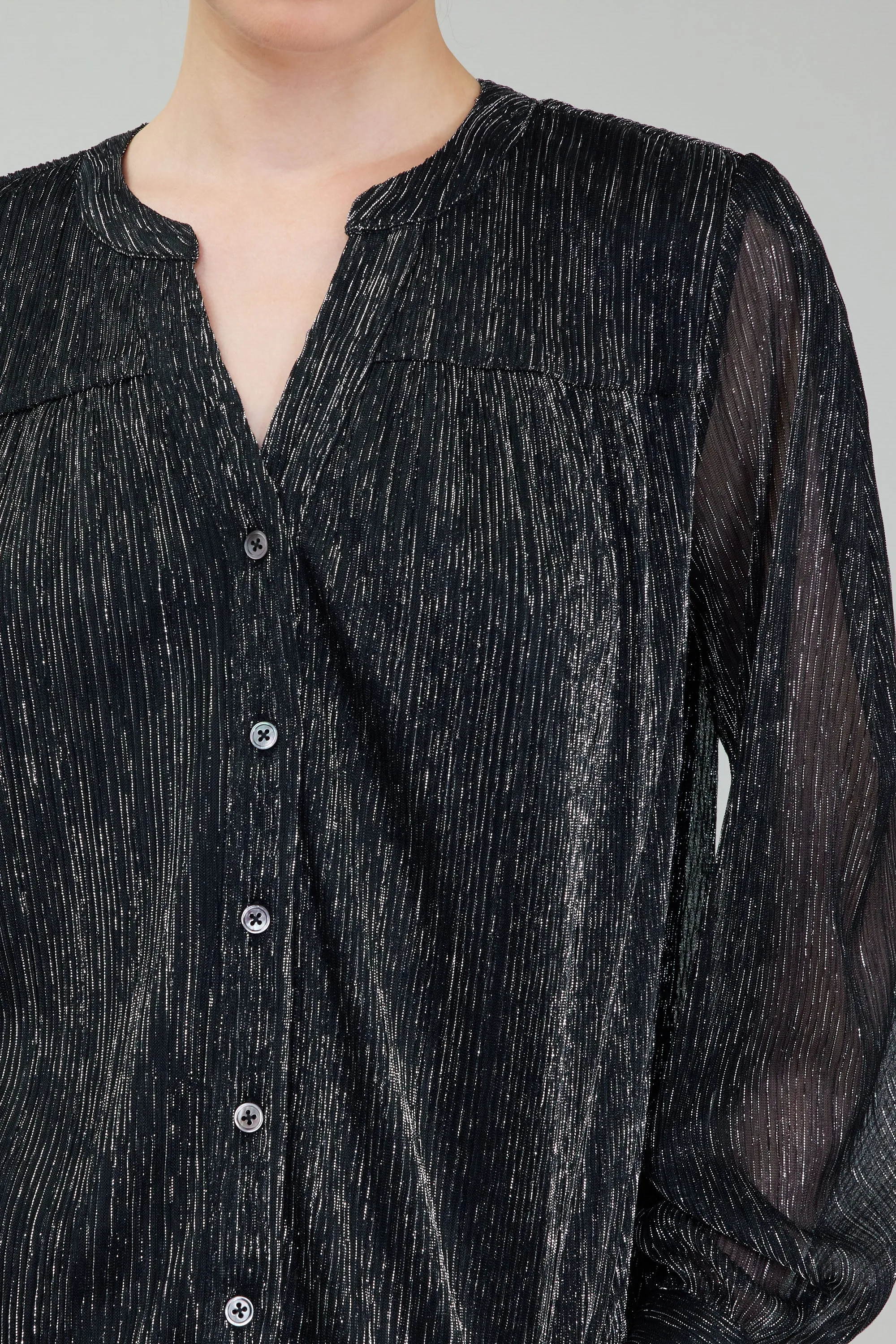 Lurex Buttonup Blouse sold by Current Air product image thumbnail 4