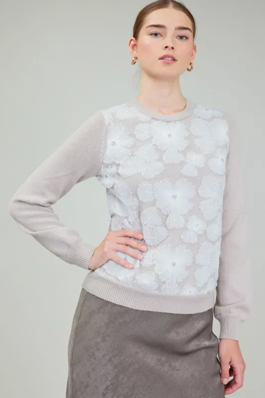 Floral Applique Sweater sold by Current Air