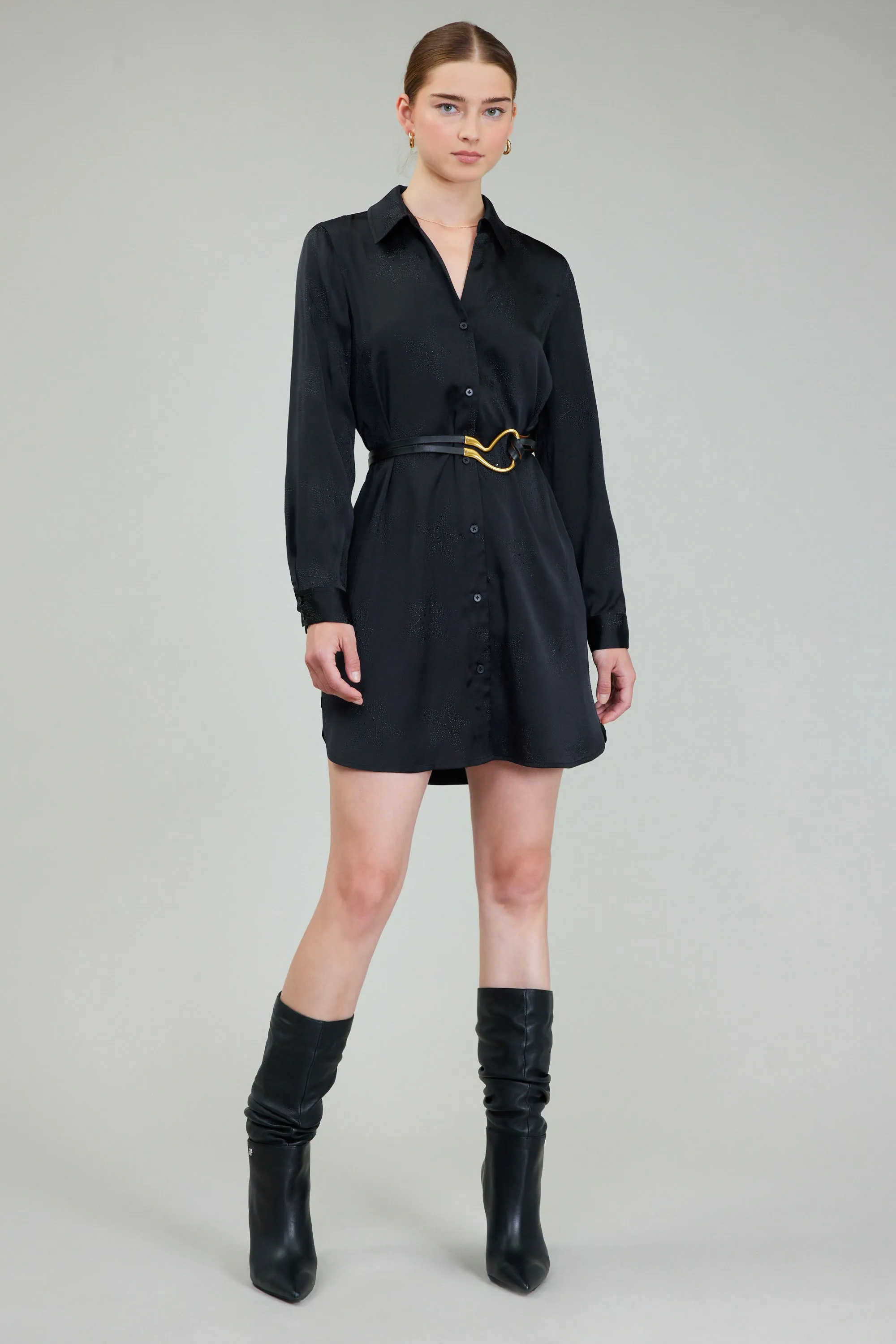 Buttondown Mini Shirt Dress sold by Current Air product image thumbnail 2