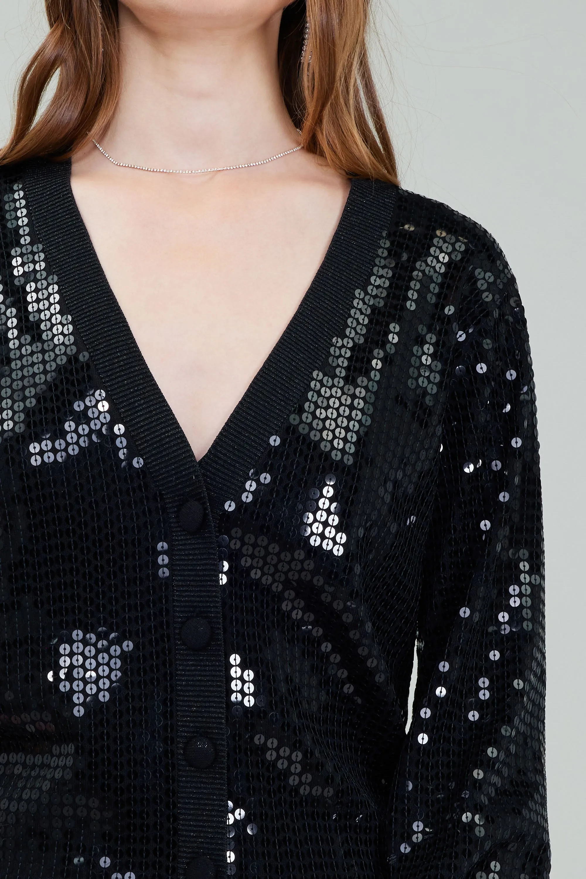 Sequin Cardigan sold by Current Air product image thumbnail 2
