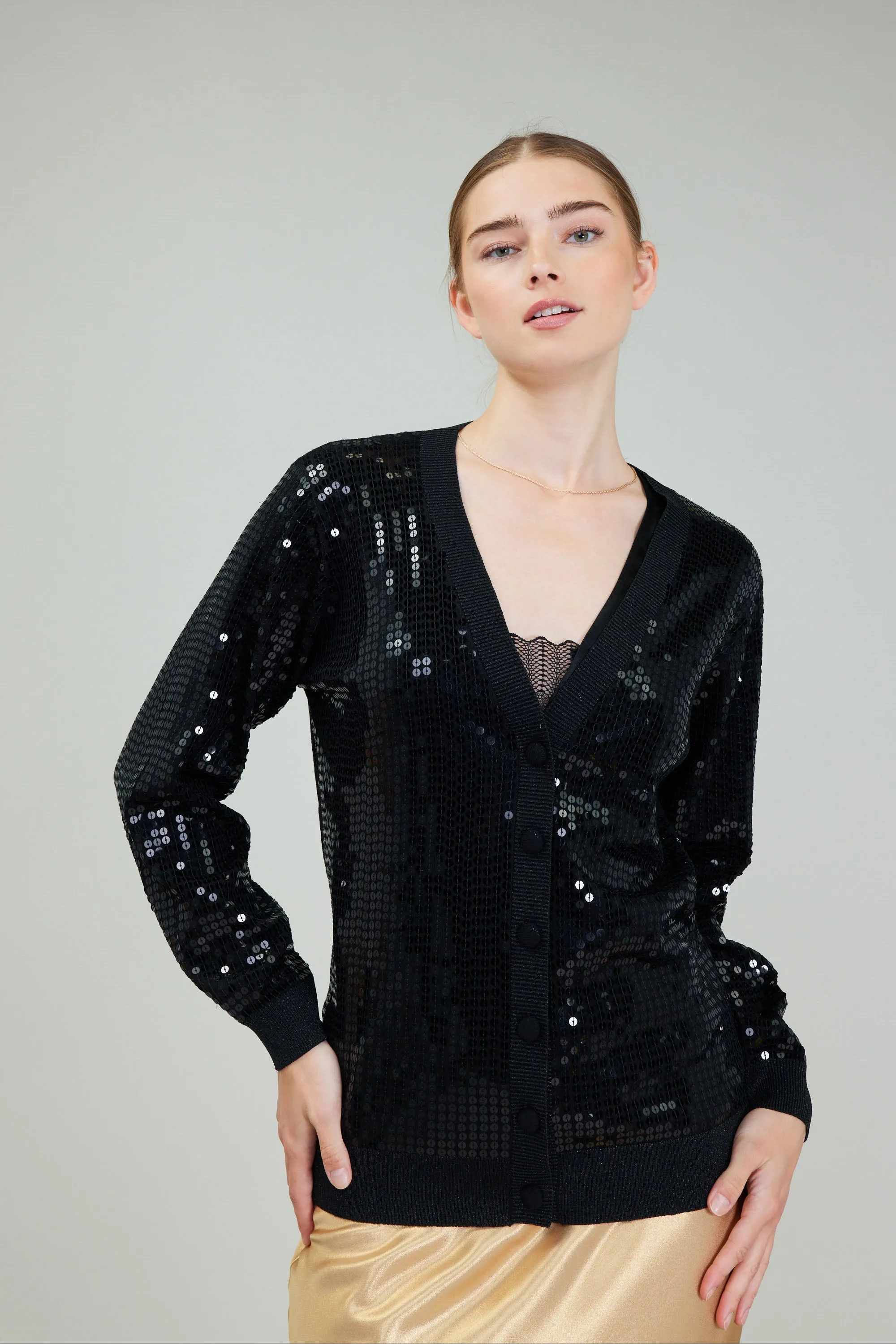 Sequin Cardigan sold by Current Air product image thumbnail 3
