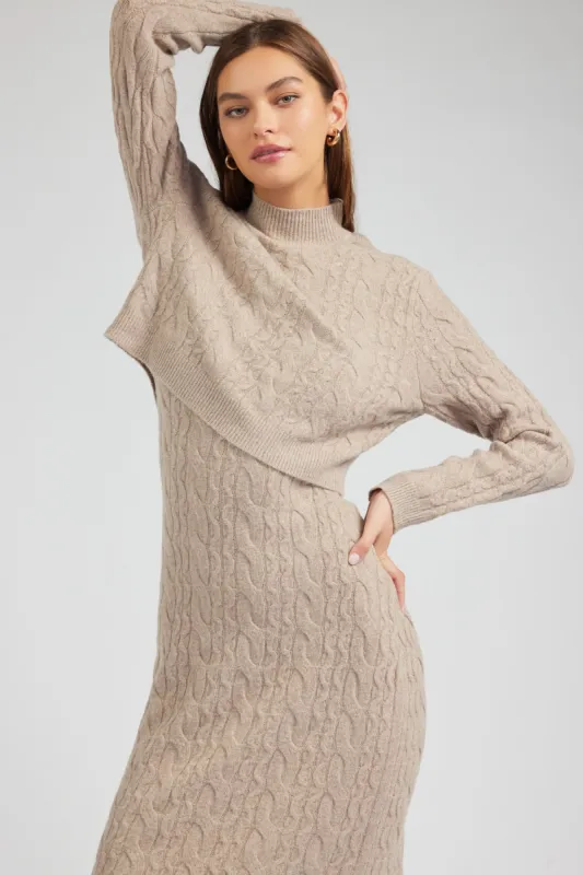 Two-piece Cable Knit Dress sold by Current Air