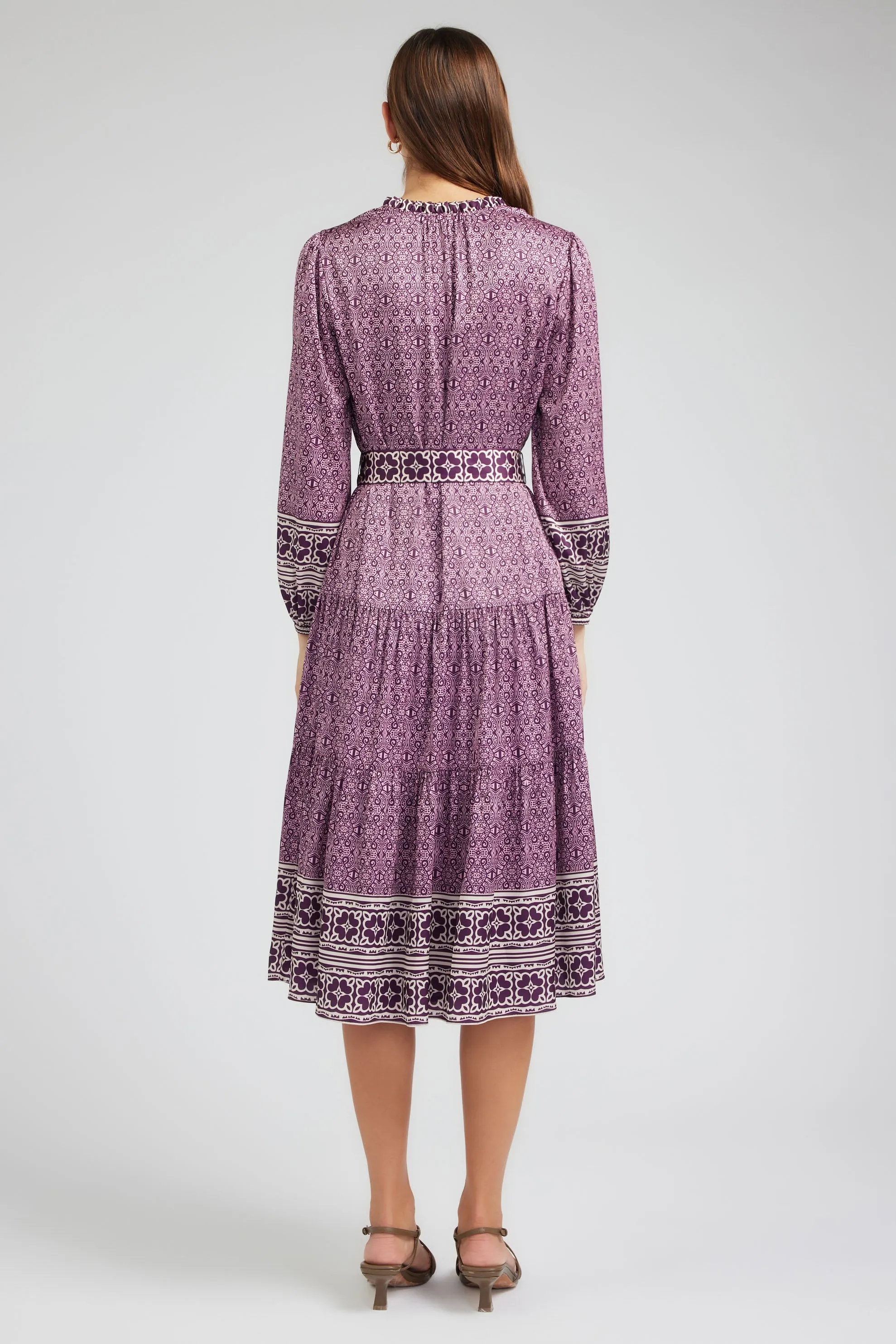 Geo Printed Belted Midi Dress sold by Current Air product image thumbnail 4