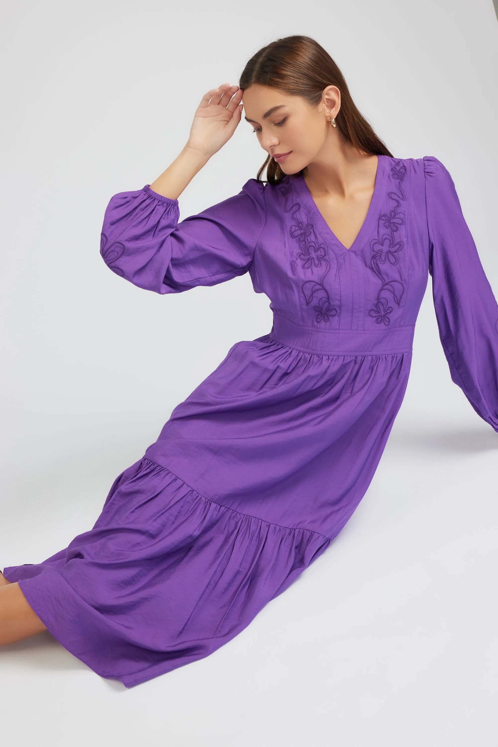 Floral Embroidered Maxi Dress sold by Current Air