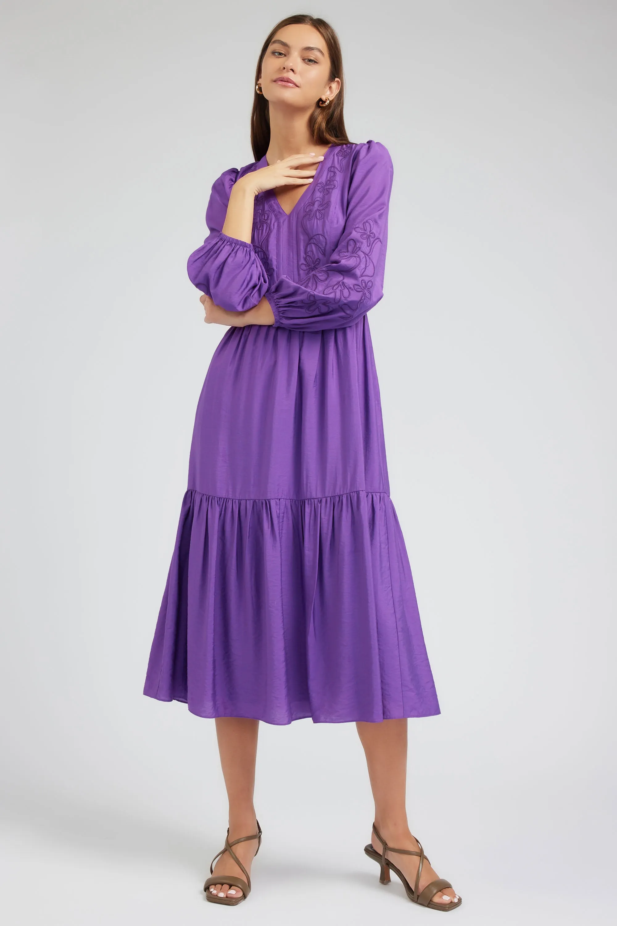 Floral Embroidered Maxi Dress sold by Current Air product image thumbnail 2