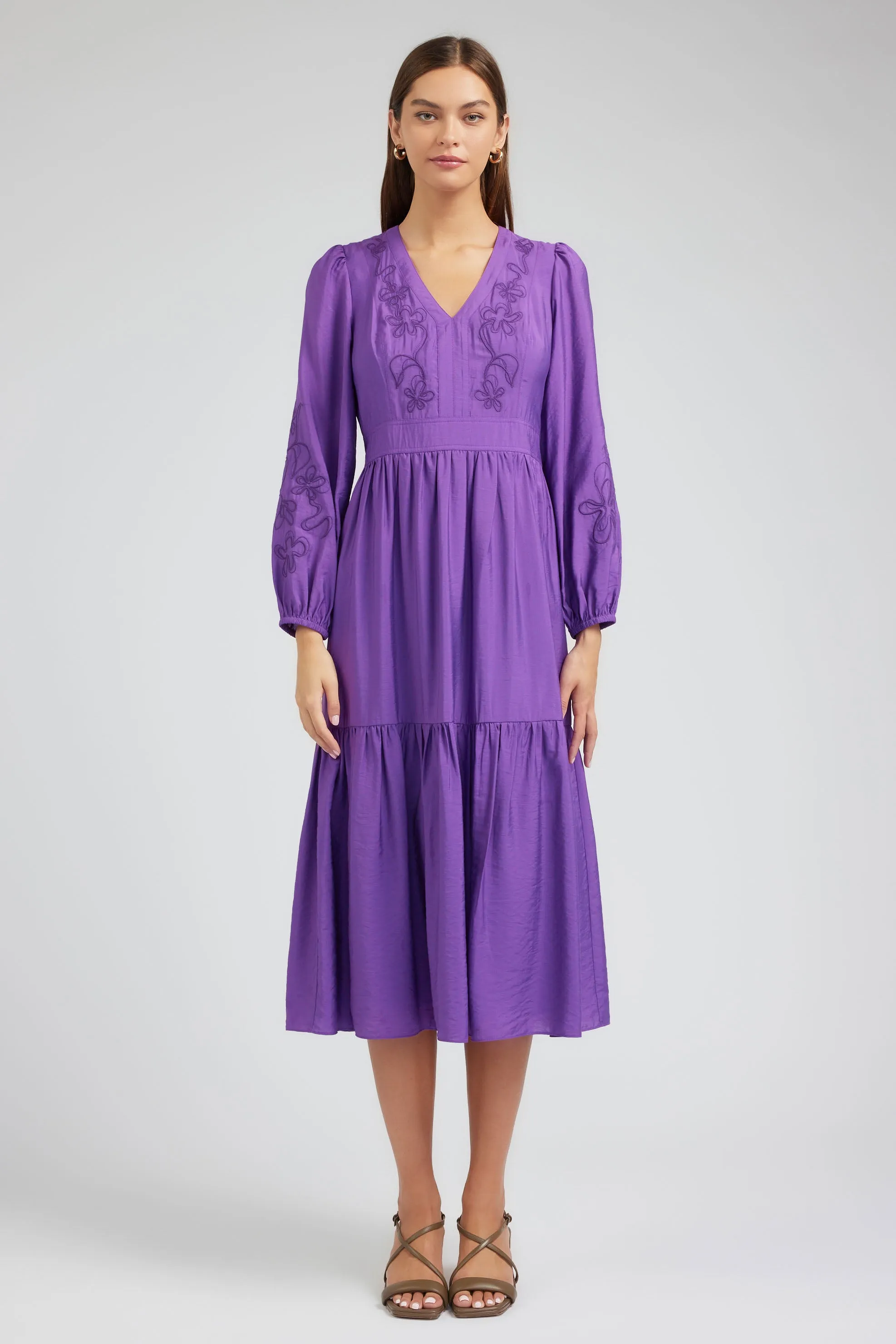 Floral Embroidered Maxi Dress sold by Current Air product image thumbnail 5