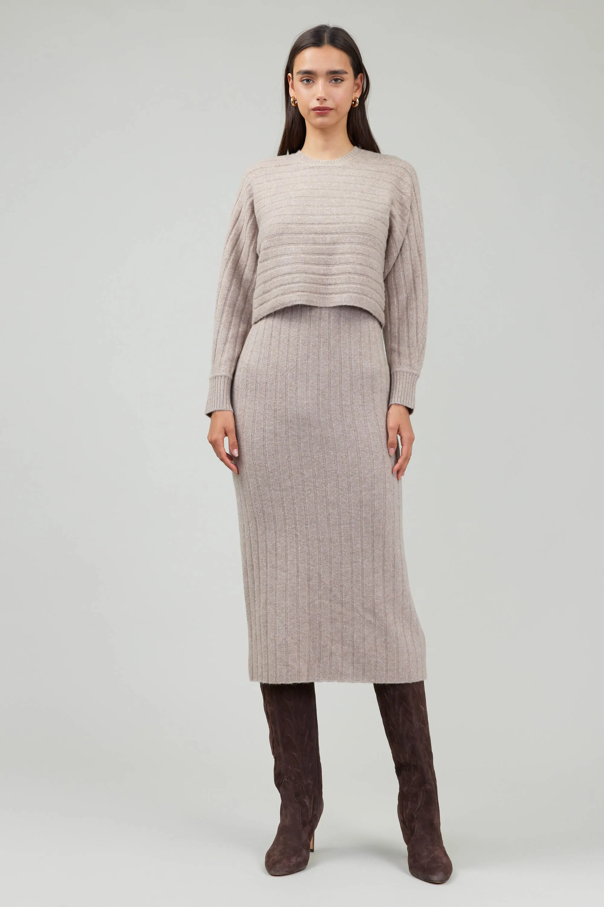 Crewneck Ribbed Sweater Dress sold by Current Air