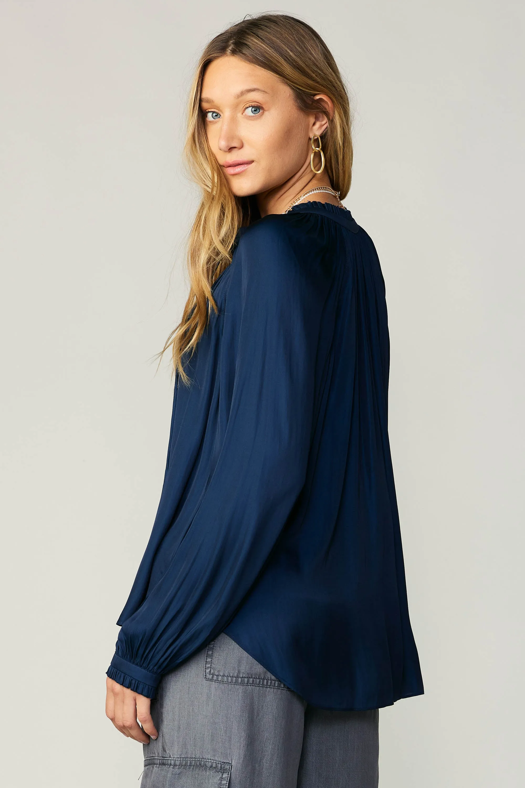 Ruffled Cuff Blouse sold by Current Air product image thumbnail 2