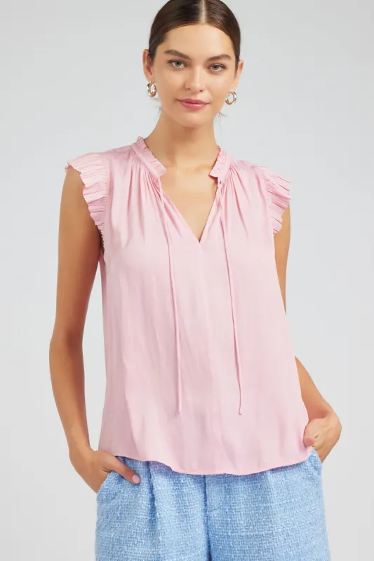 Margot Pleated Sleeve Blouse sold by Current Air