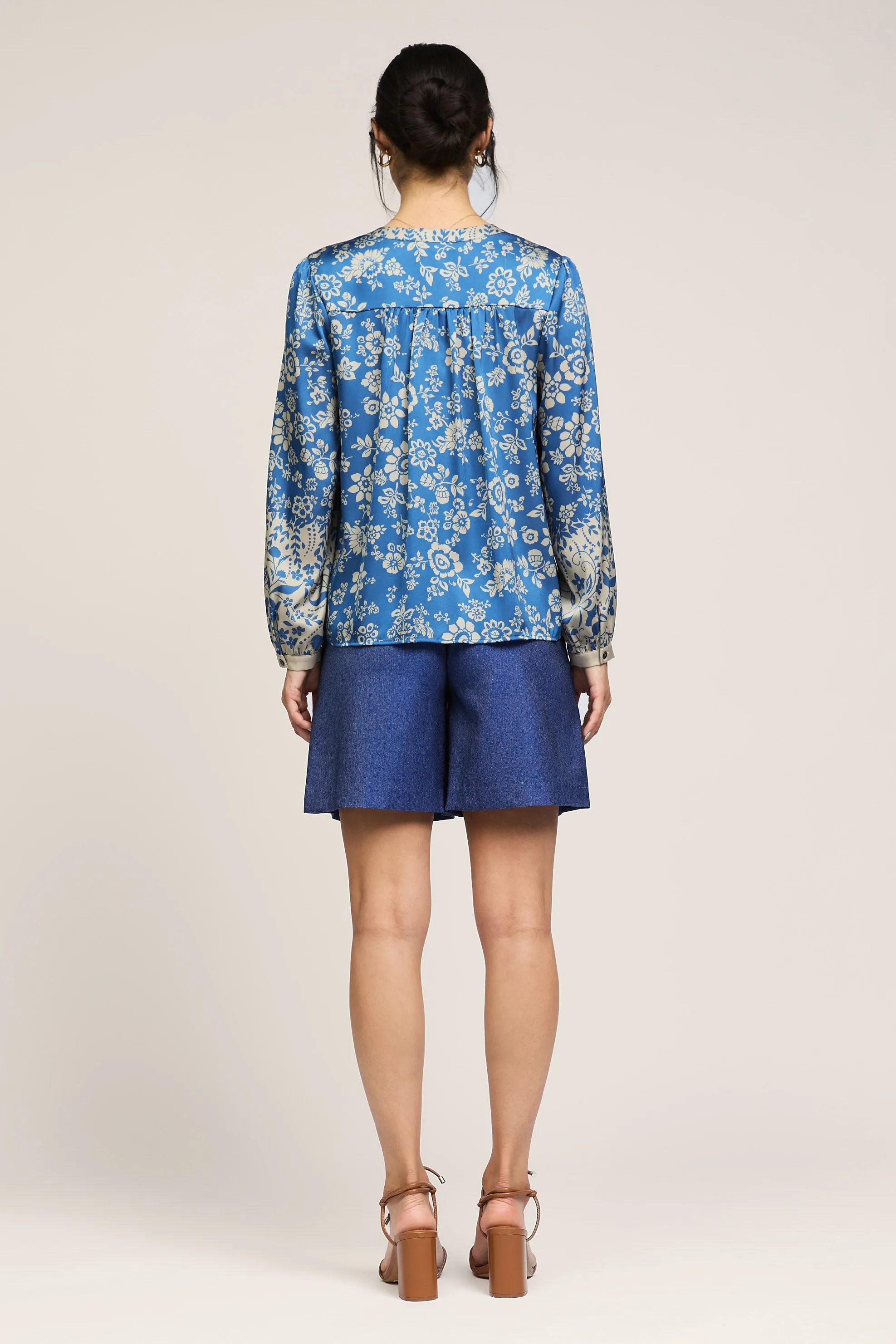 Floral Print Placket Blouse sold by Current Air product image thumbnail 5
