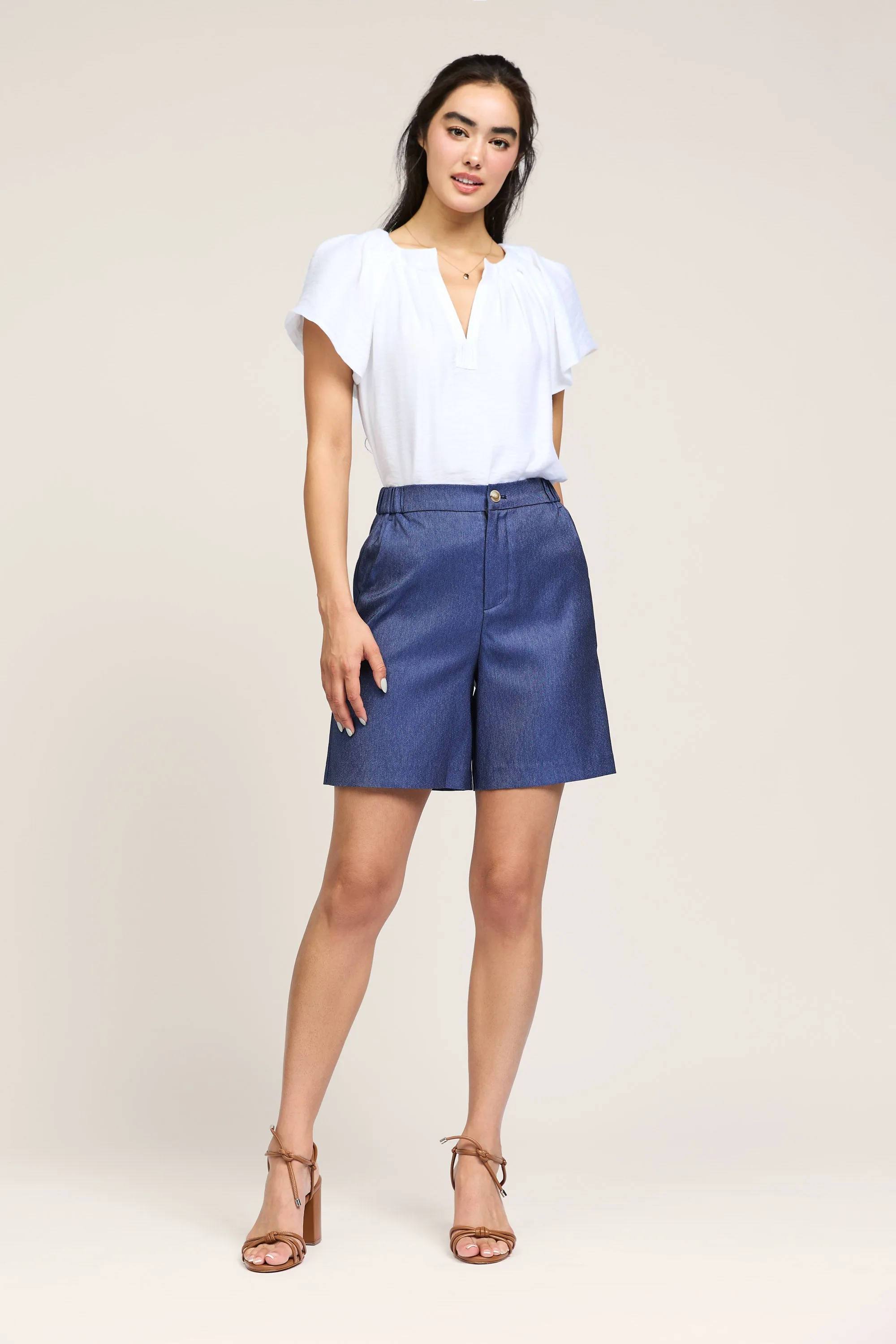 Split Neck Short Sleeve Top sold by Current Air product image thumbnail 5