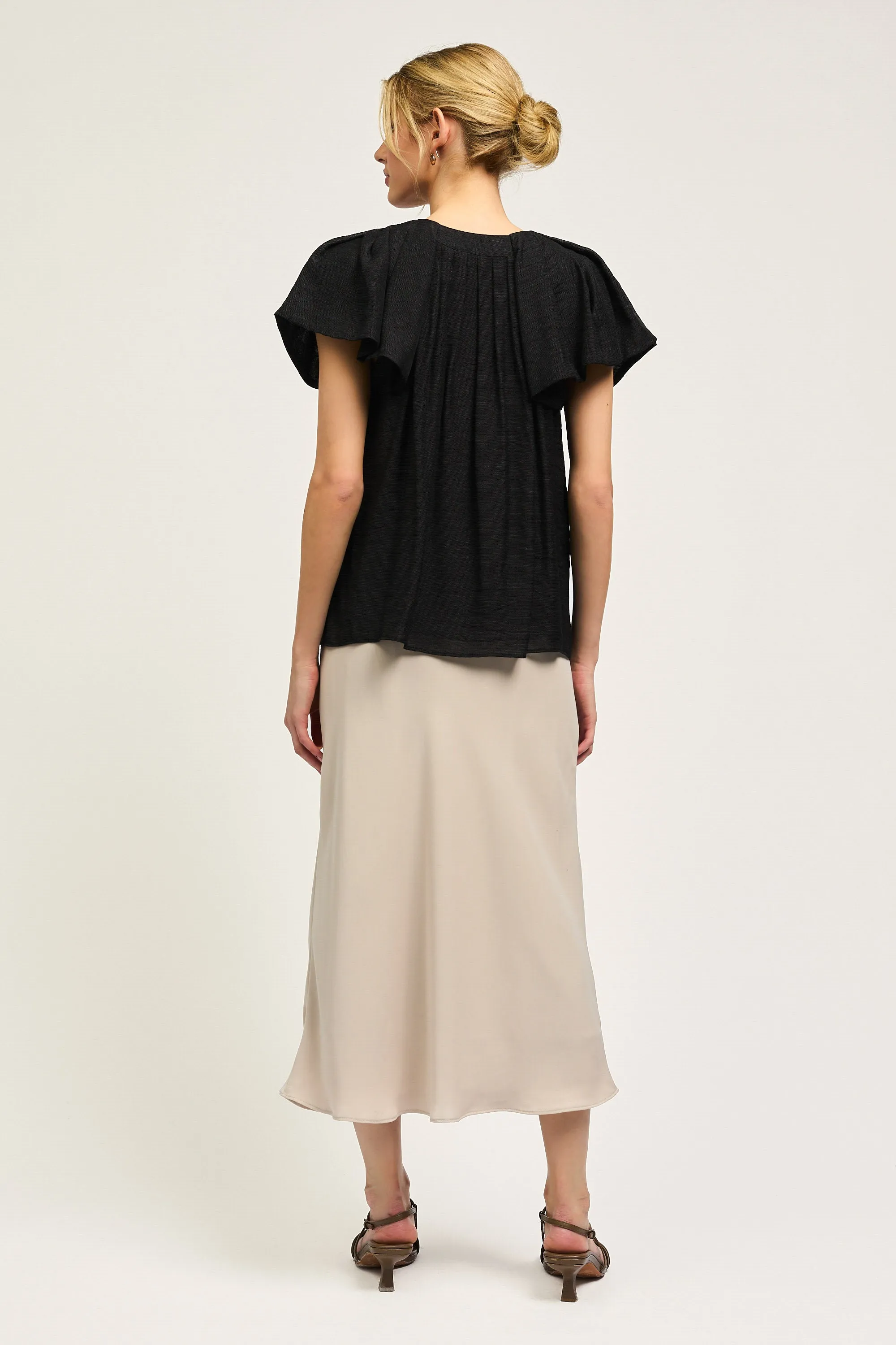 Split Neck Short Sleeve Top sold by Current Air product image thumbnail 3