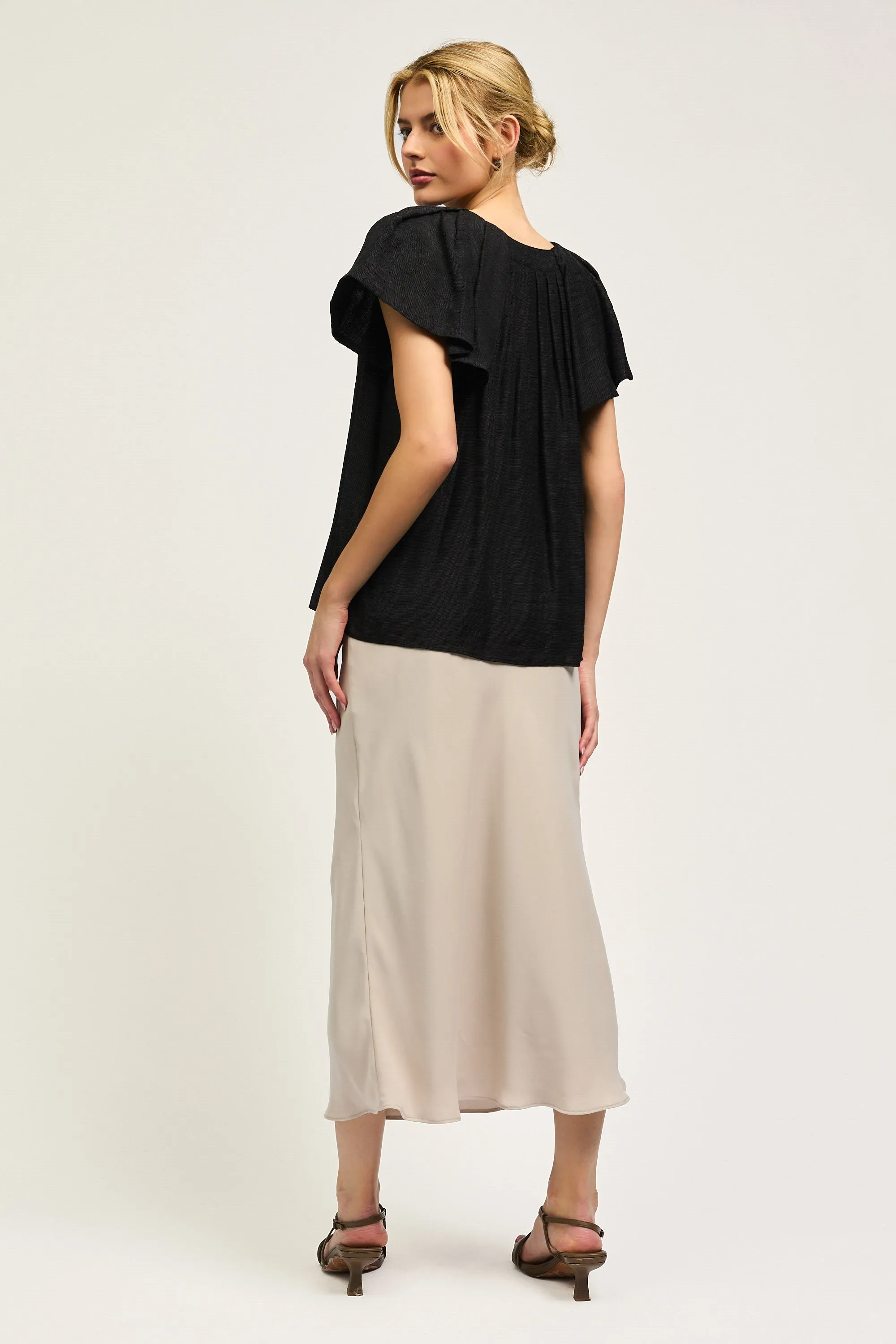 Split Neck Short Sleeve Top sold by Current Air product image thumbnail 2