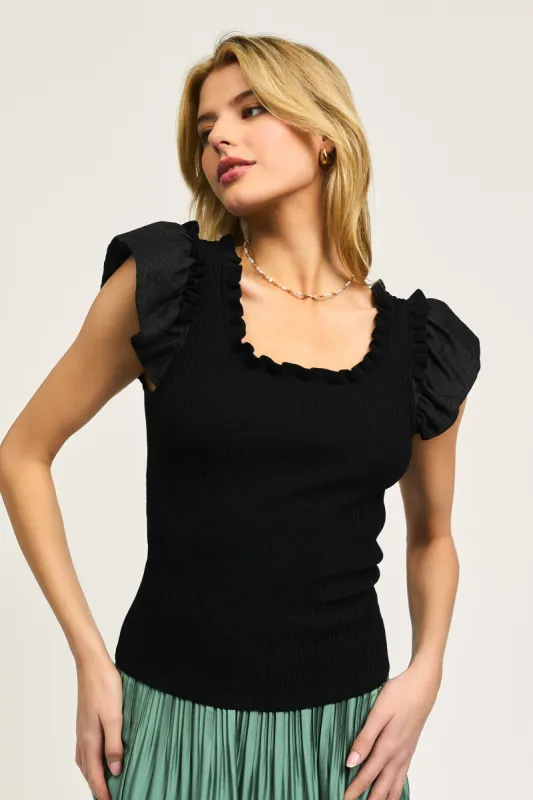 Ribbed Knit Tank Top sold by Current Air